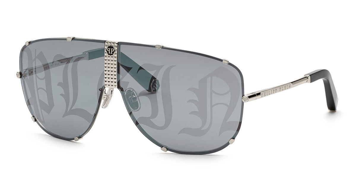 Image of Philipp Plein SPP075M 579L Gafas de Sol para Hombre Plateadas ESP