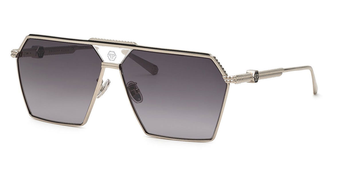 Image of Philipp Plein SPP076M 0579 Óculos de Sol Prata Masculino PRT