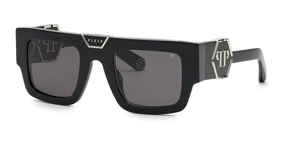 Image of Philipp Plein SPP092M 700Y 50 Lunettes De Soleil Homme Noires FR