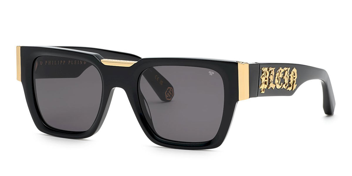 Image of Philipp Plein SPP095M 0700 Óculos de Sol Masculino Pretos BRLPT