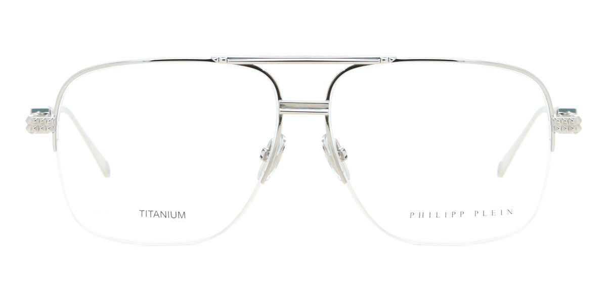Image of Philipp Plein VPP063W 0589 Óculos de Grau Prata Masculino BRLPT