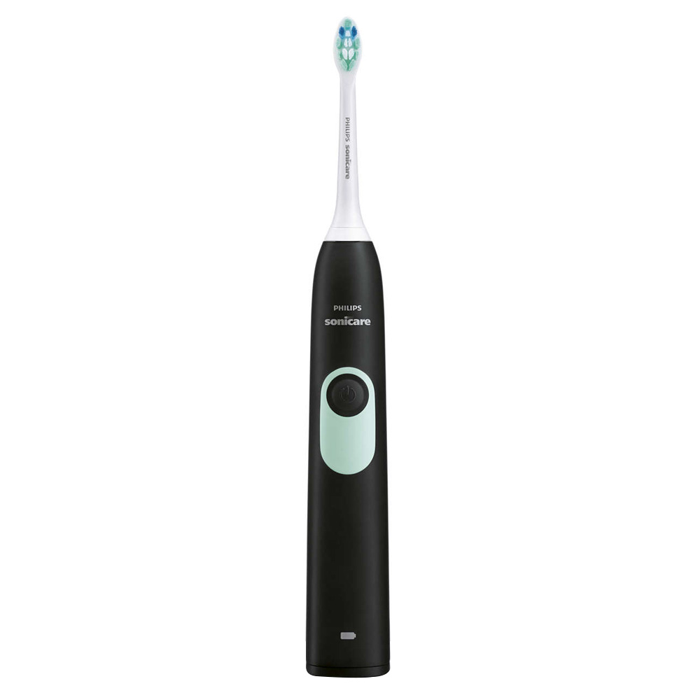 Image of Philips Sonicare 2 Series Plaque Control HX6223/61 Sonic Electric Toothbrush With 3 Brush Heads - Black