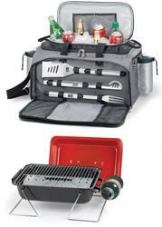 Image of Picnic Time Insulated Cooler Bag and Tailgating Grill - Vulcan