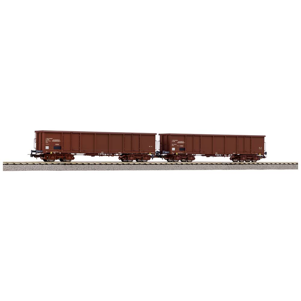 Image of Piko H0 58236 H0 2er set of open goods wagons Eaos of Austrian Federal Railways Eaos of the Austrian Federal Railways
