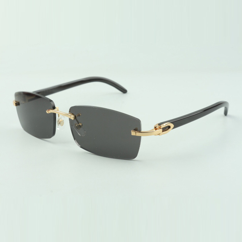 Image of Plain Buffs sunglasses 3524012 with black buffalo horn legs and 56mm lenses for unisex