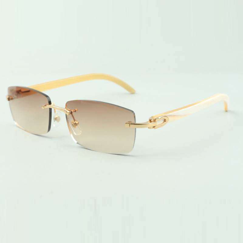 Image of Plain White Buffs sunglasses 3524012 with 56mm lenses for men and women