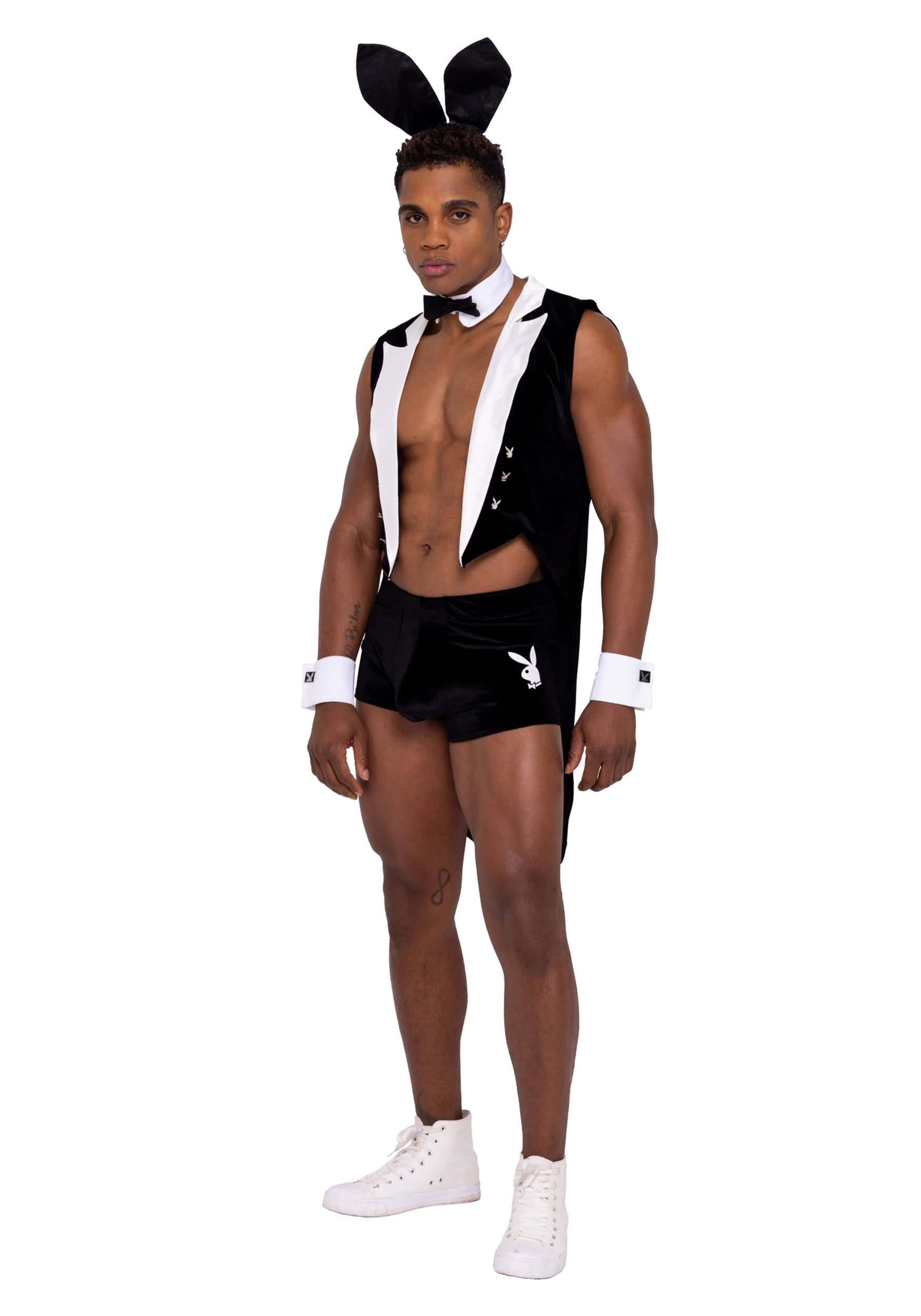 Image of Playboy Men’s Sexy Tuxedo Bunny Costume | Sexy Costumes ID ROPB153-M