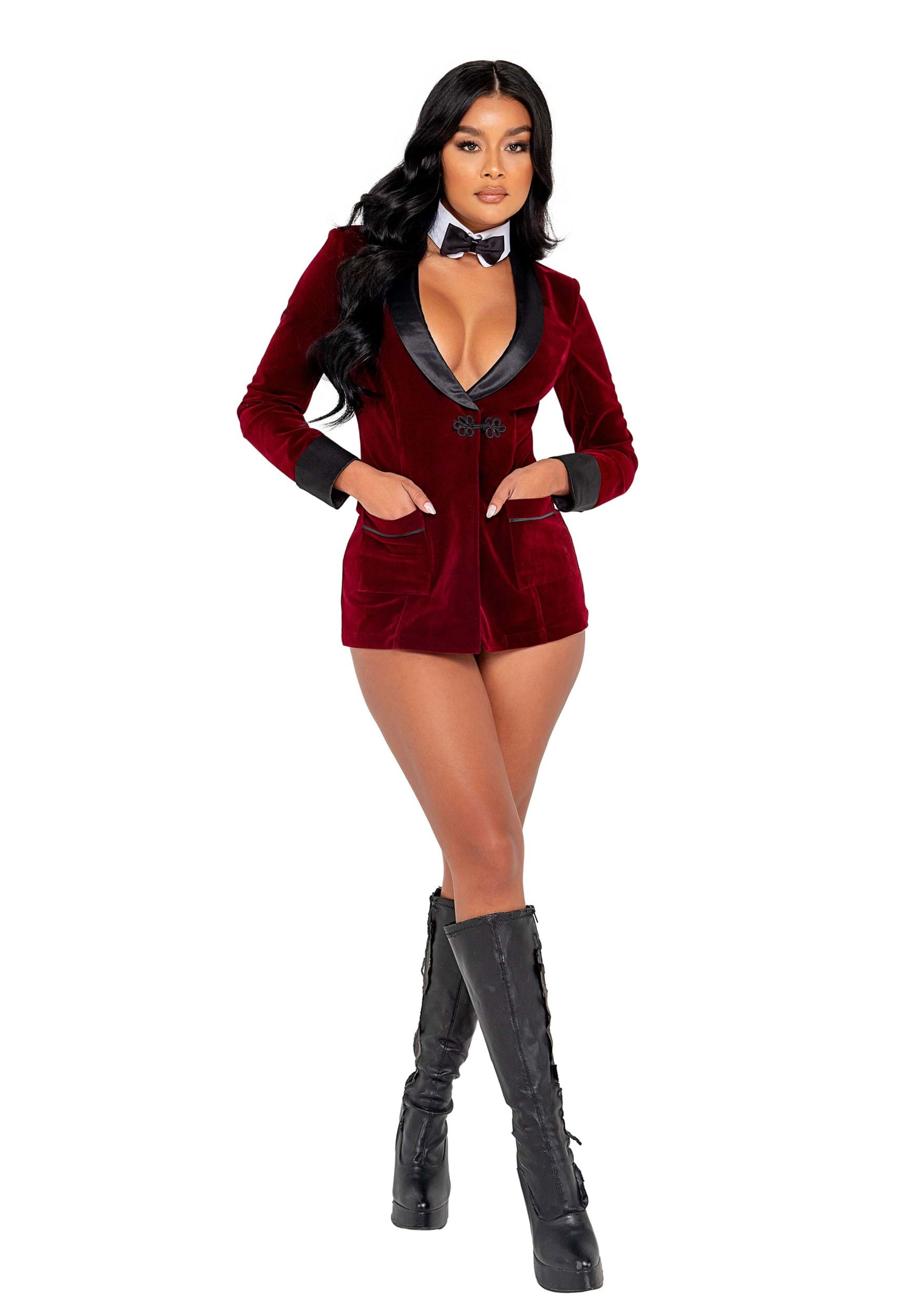 Image of Playboy Smoking Jacket for Women ID ROPB141-M