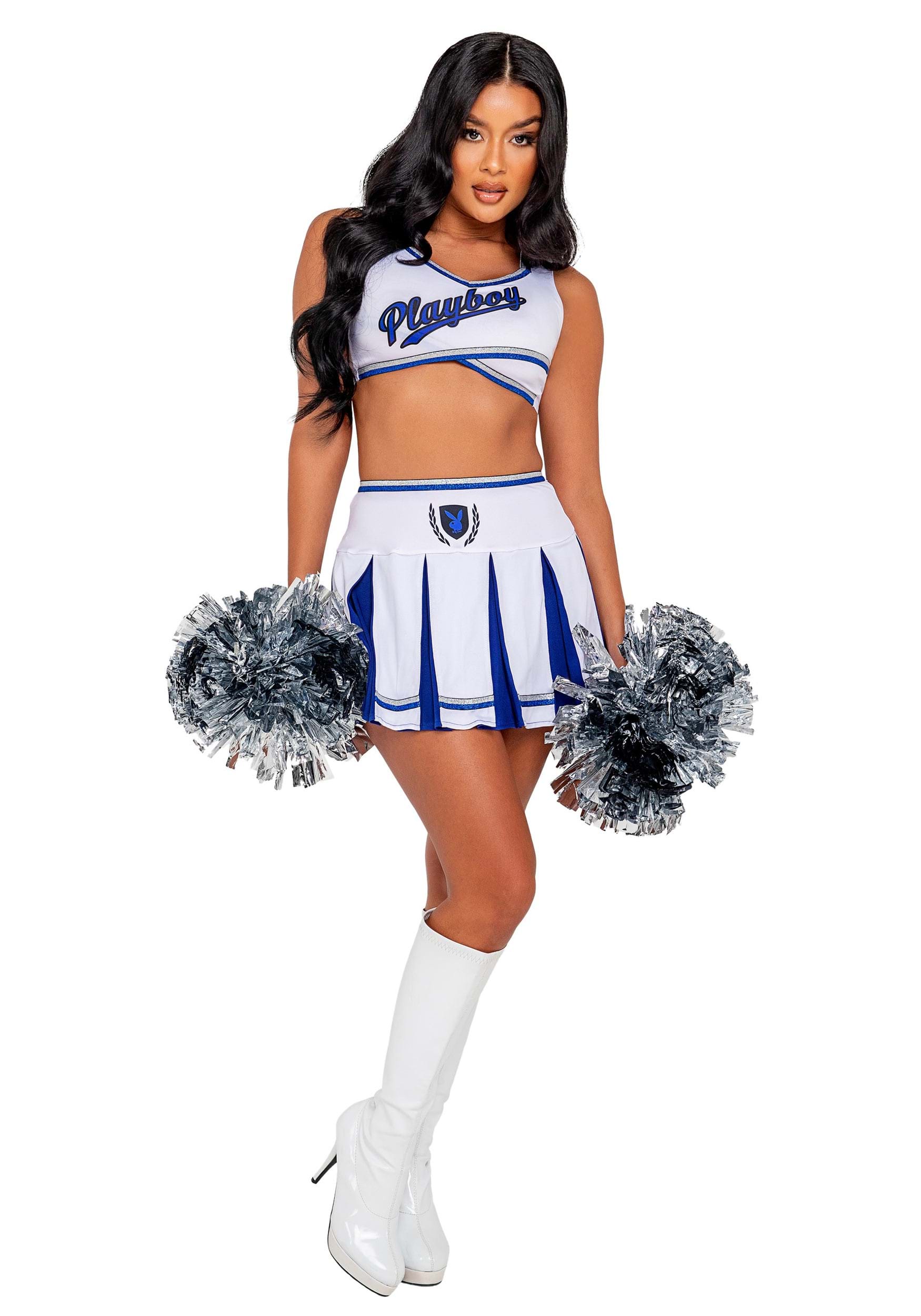 Image of Playboy Women's Cheer Costume ID ROPB138WH-L