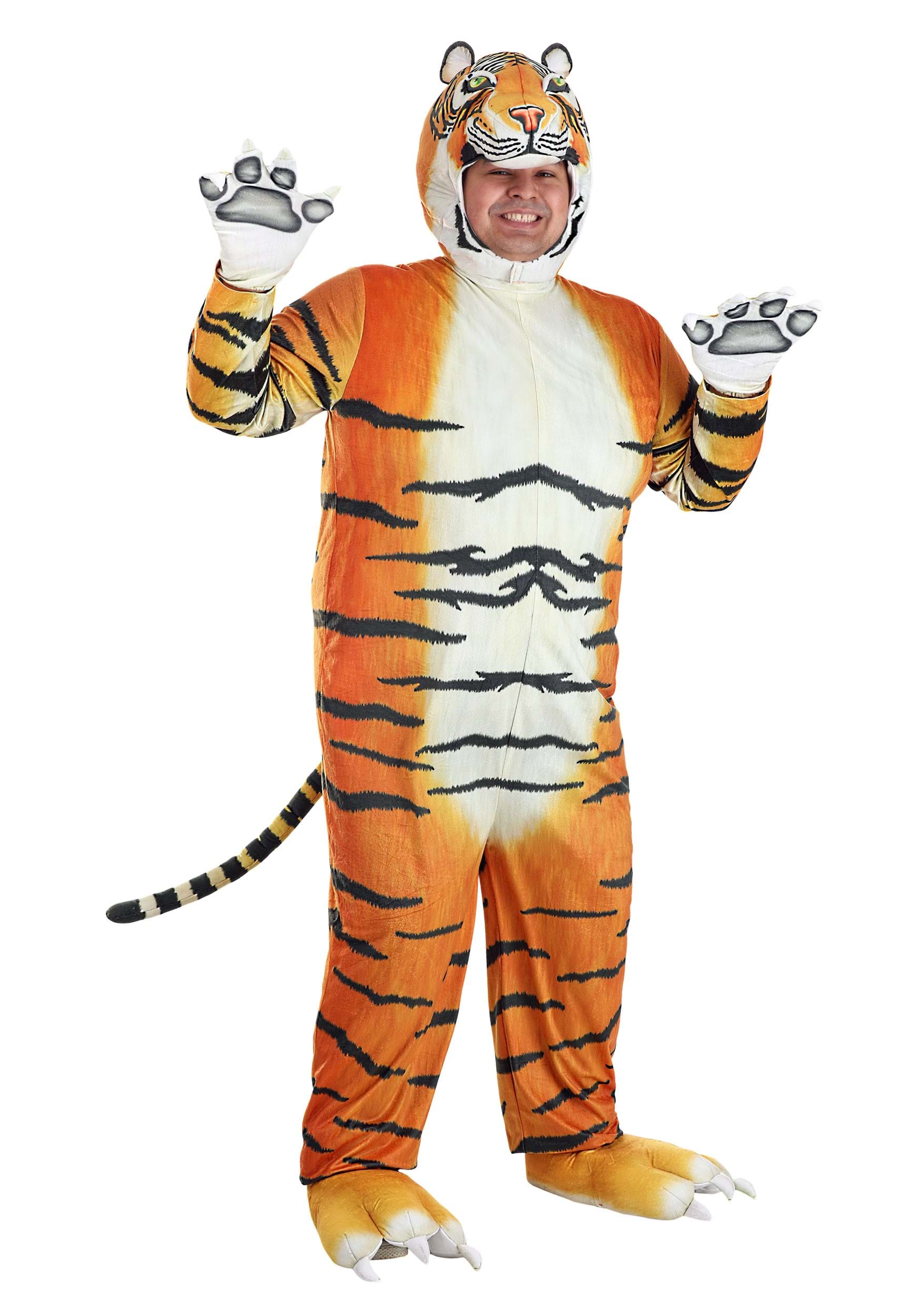 Image of Plus Size Adult Realistic Tiger Costume ID FUN1645PL-2X