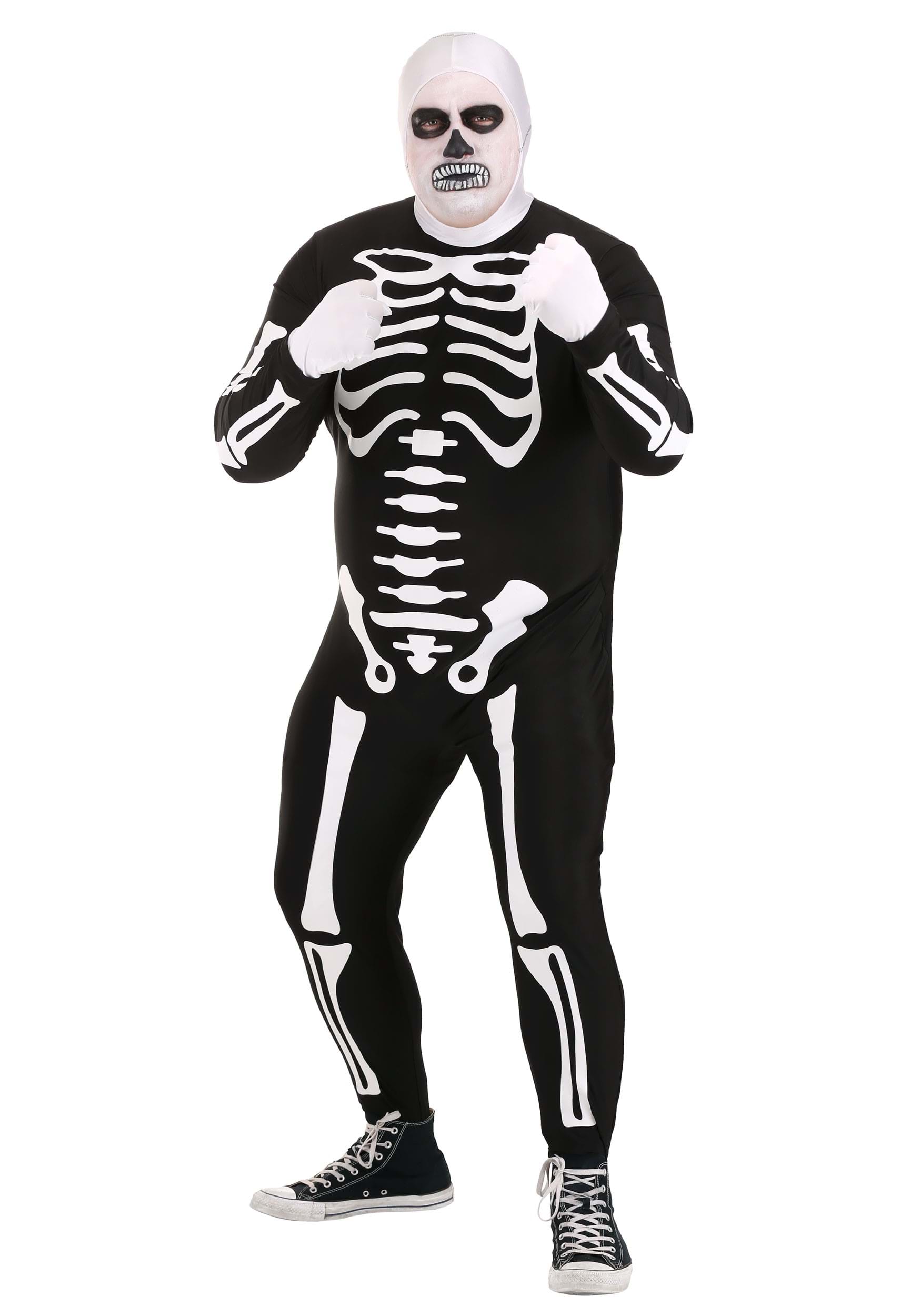 Image of Plus Size Authentic Karate Kid Adult Skeleton Suit ID FUN2221PL-3X