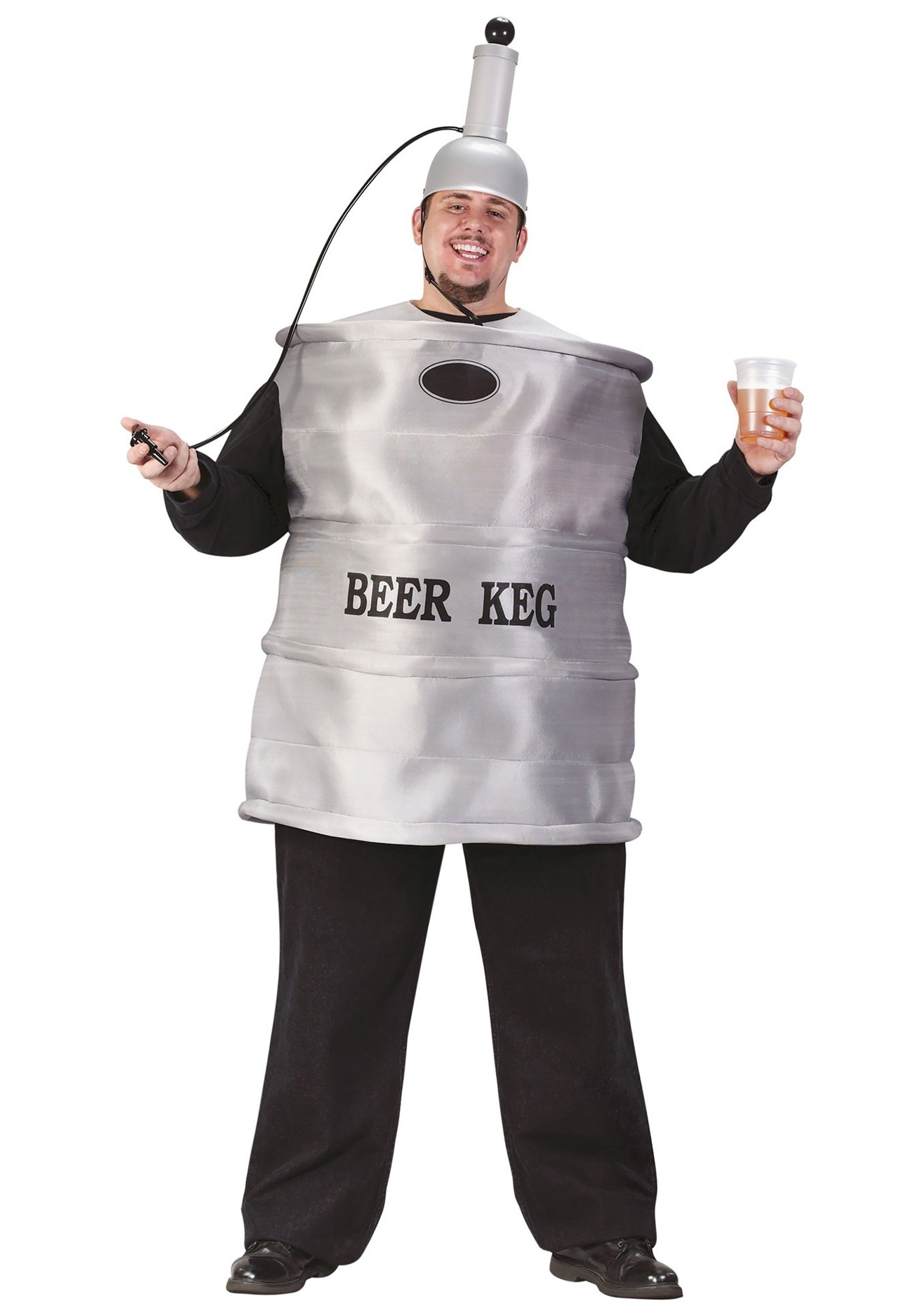 Image of Plus Size Beer Keg Costume for Men ID FU5766-PL