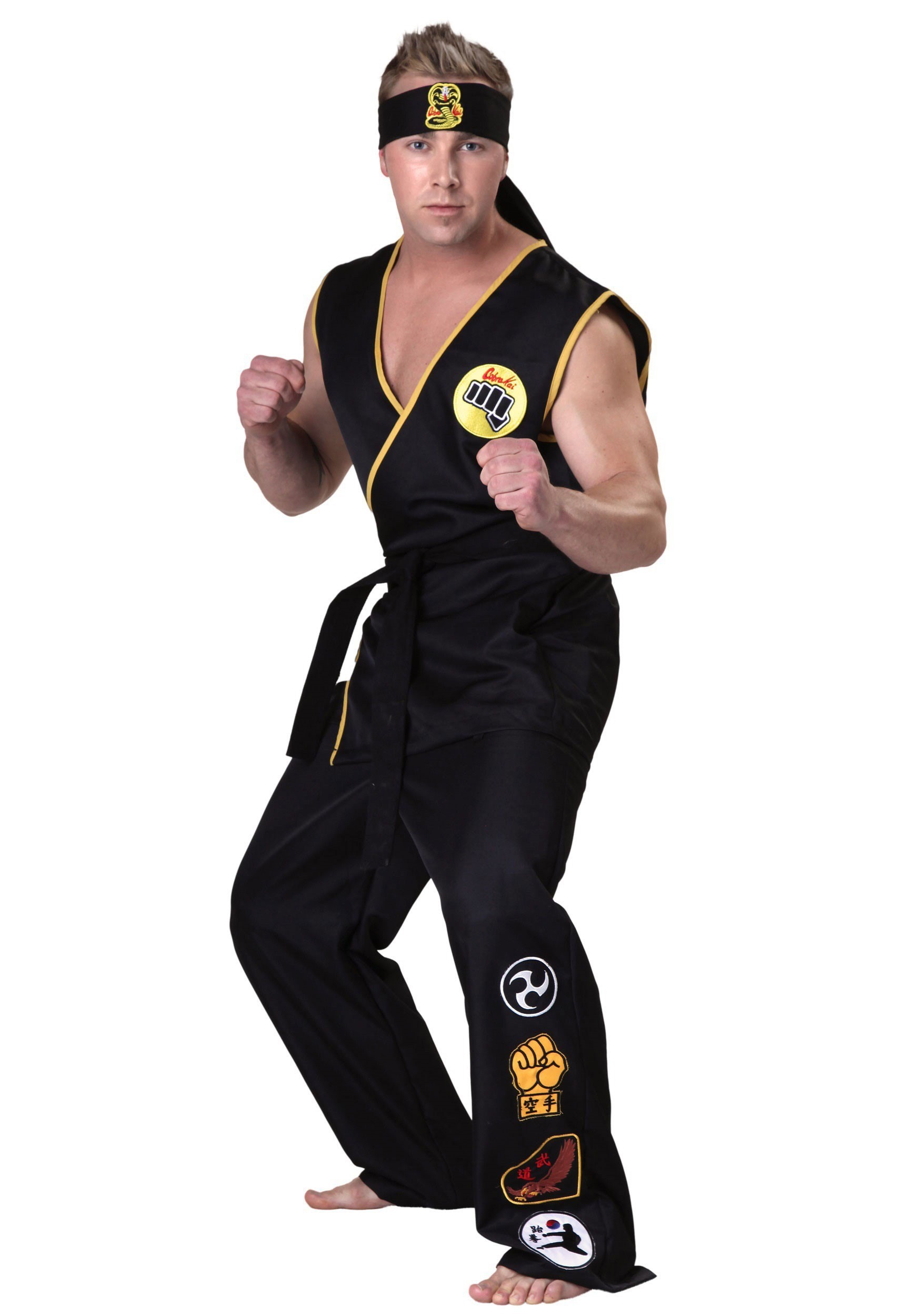 Image of Plus Size Cobra Kai Costume | Karate Kid Costume ID KAR2232PL-2X