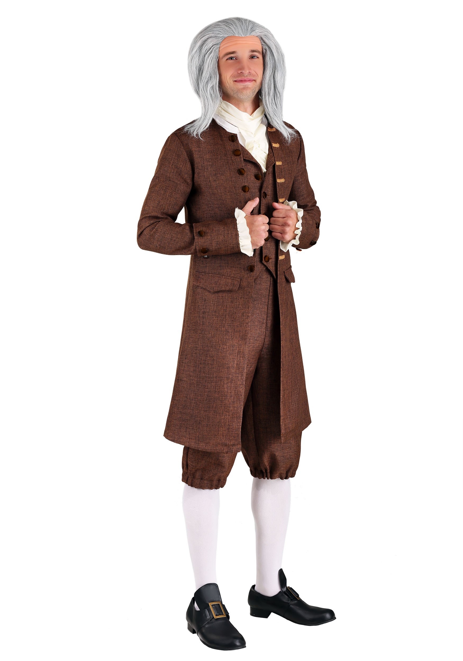 Image of Plus Size Colonial Benjamin Franklin Costume for Men ID FUN0966PL-2X