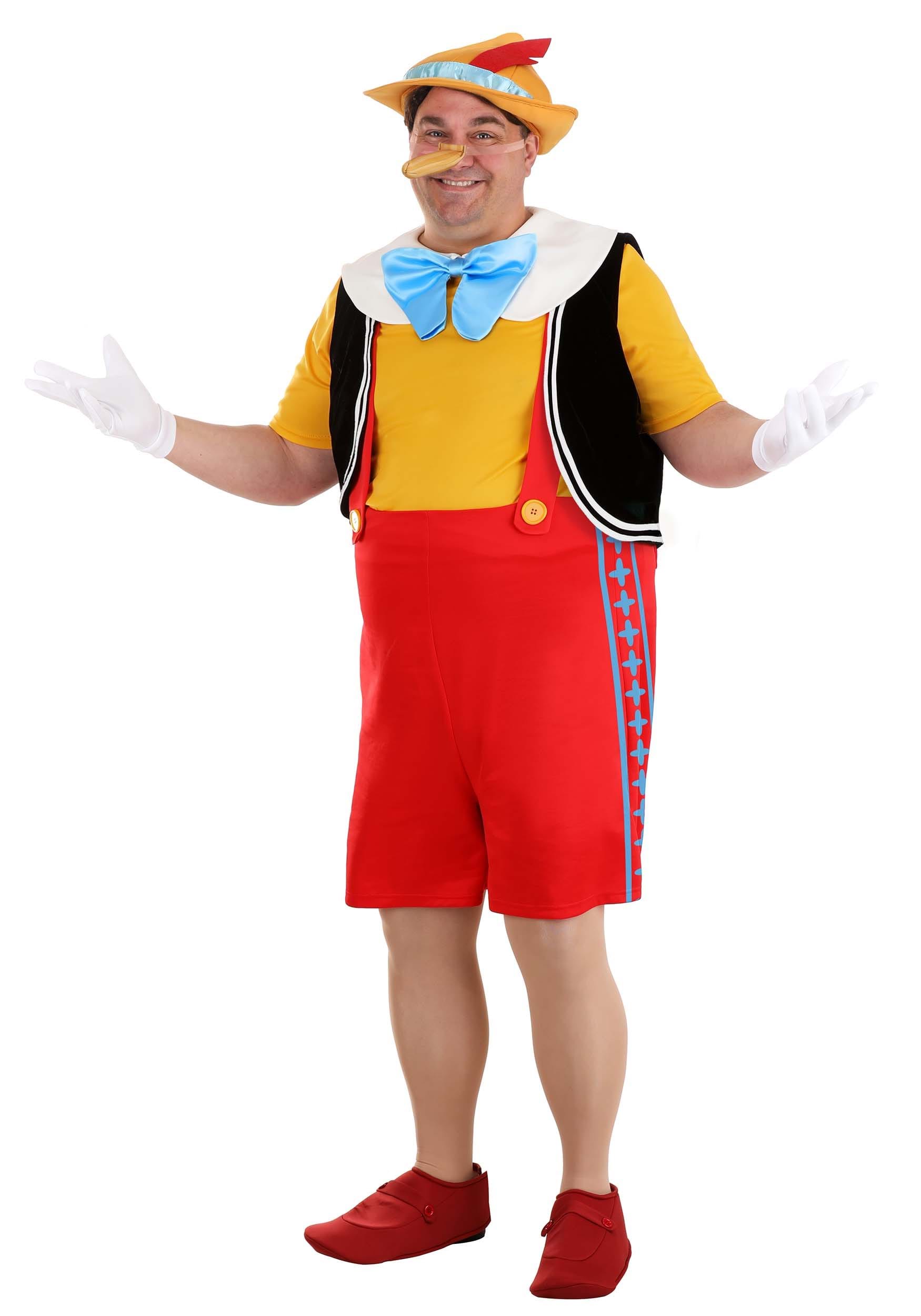 Image of Plus Size Deluxe Disney Pinocchio Men's Costume ID FUN3422PL-3X
