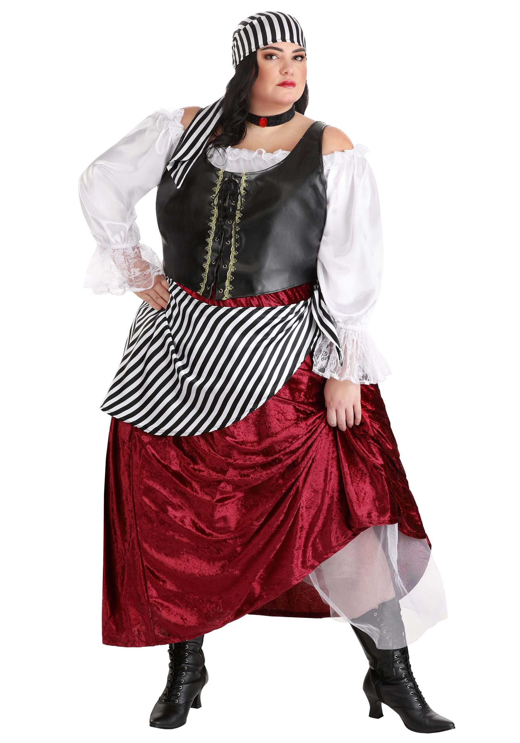 Image of Plus Size Deluxe Pirate Wench Costume | Pirate Dress ID FUN2062PL-1X