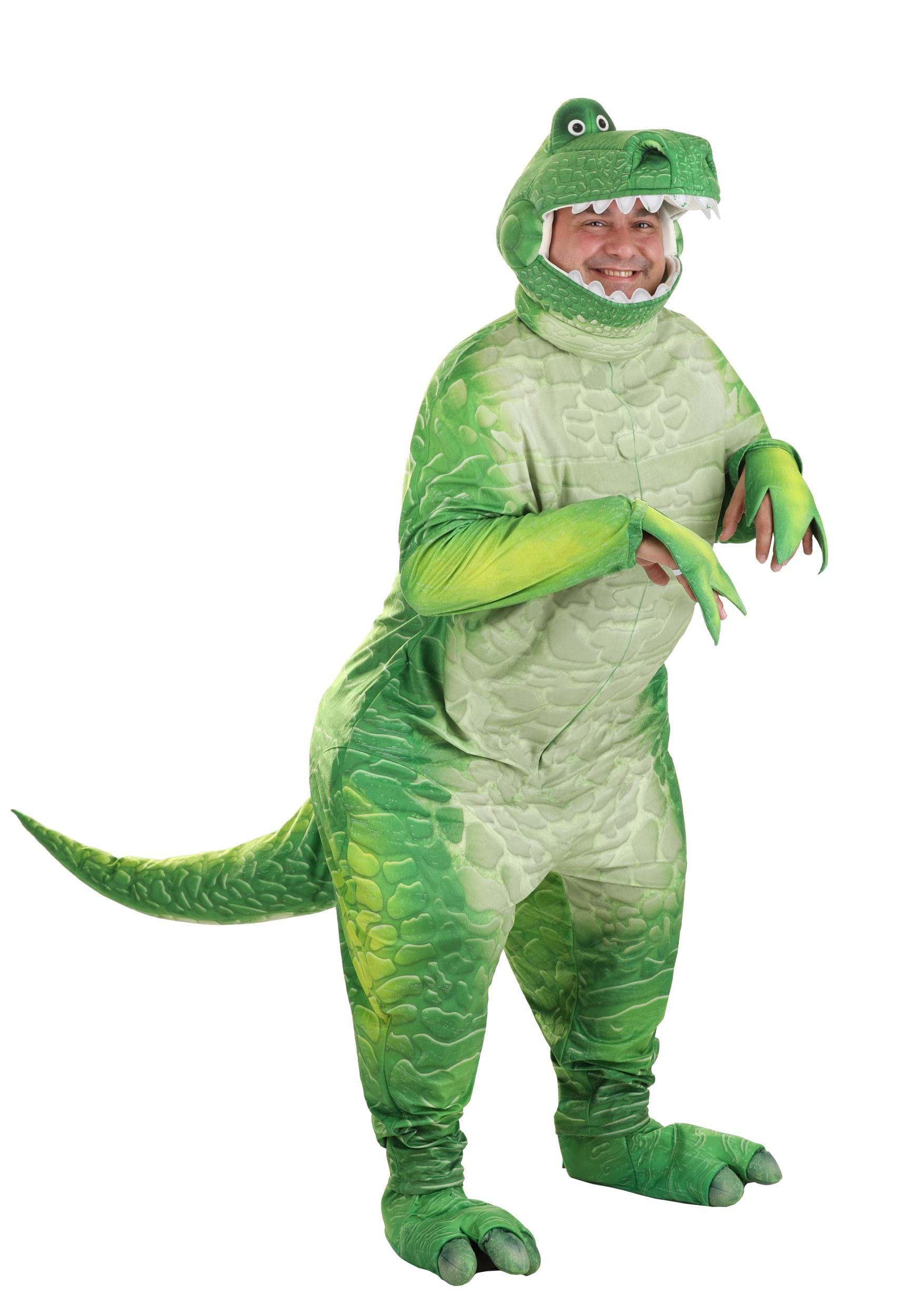 Image of Plus Size Deluxe Toy Story Rex Adult Costume ID FUN3384PL-2X