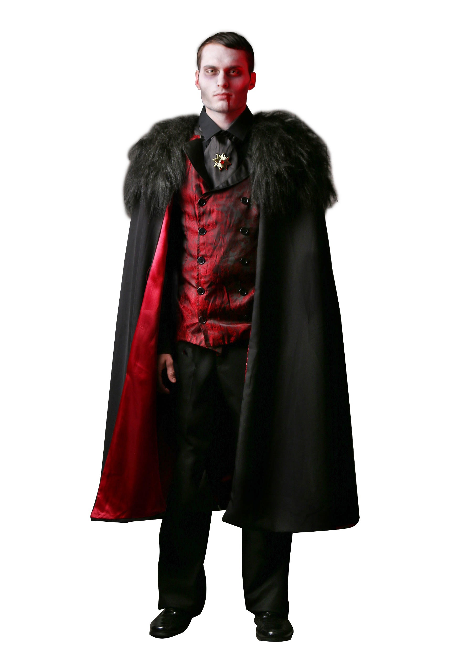 Image of Plus Size Deluxe Vampire Costume for Men | Vampire Costumes ID FUN2341PL-4X