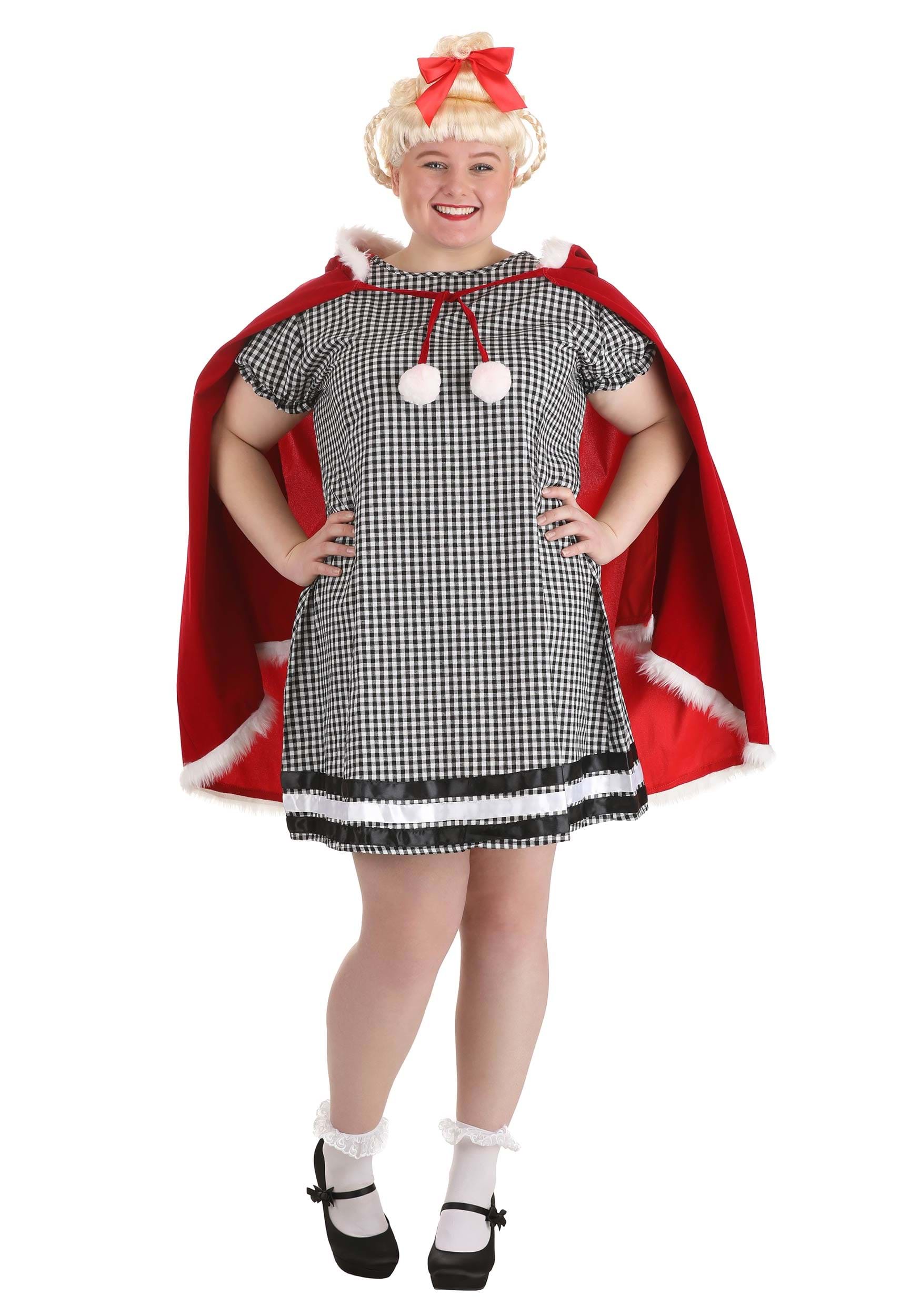 Image of Plus Size Dr Seuss Cindy Lou Who Costume | How the Grinch Stole Christmas Costumes ID FUN2662PL-1X