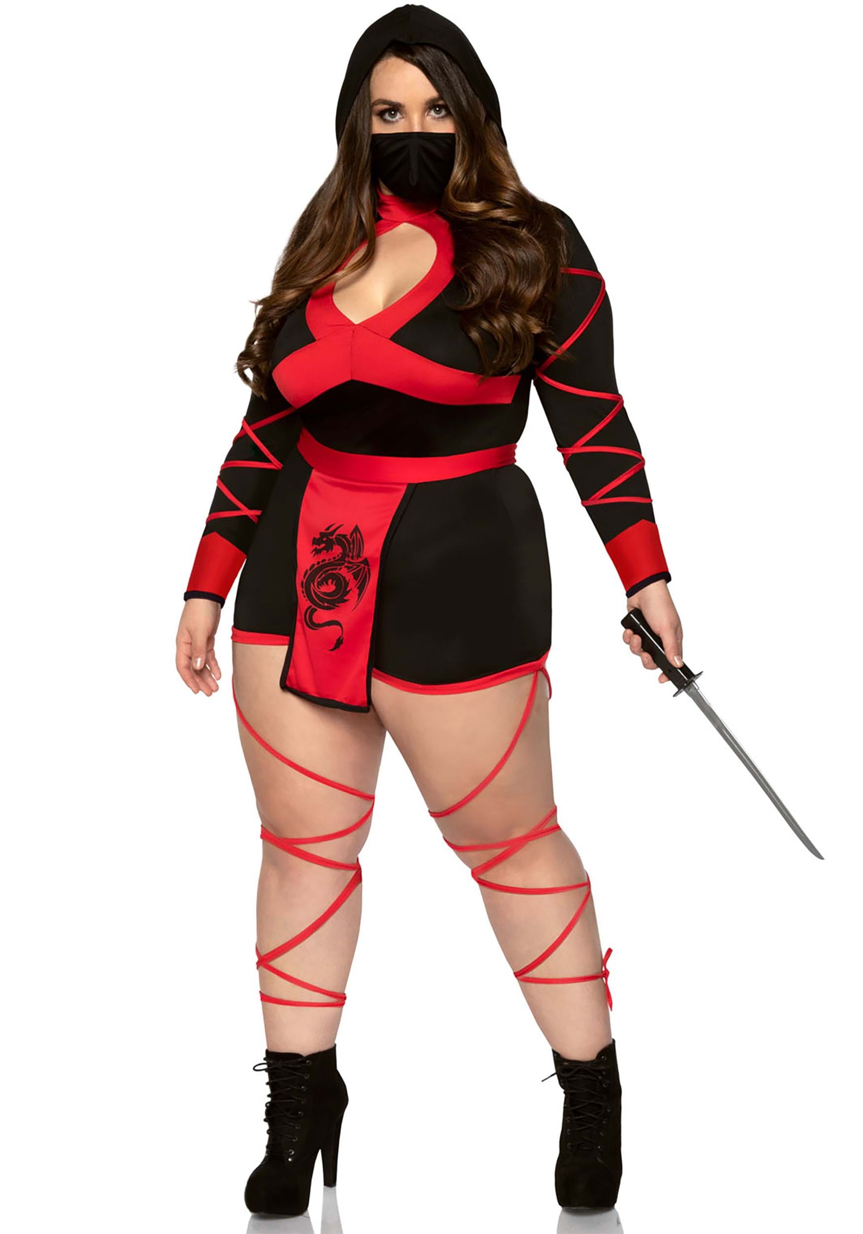 Image of Plus Size Dragon Ninja Women's Costume ID LE85401X-3X/4X