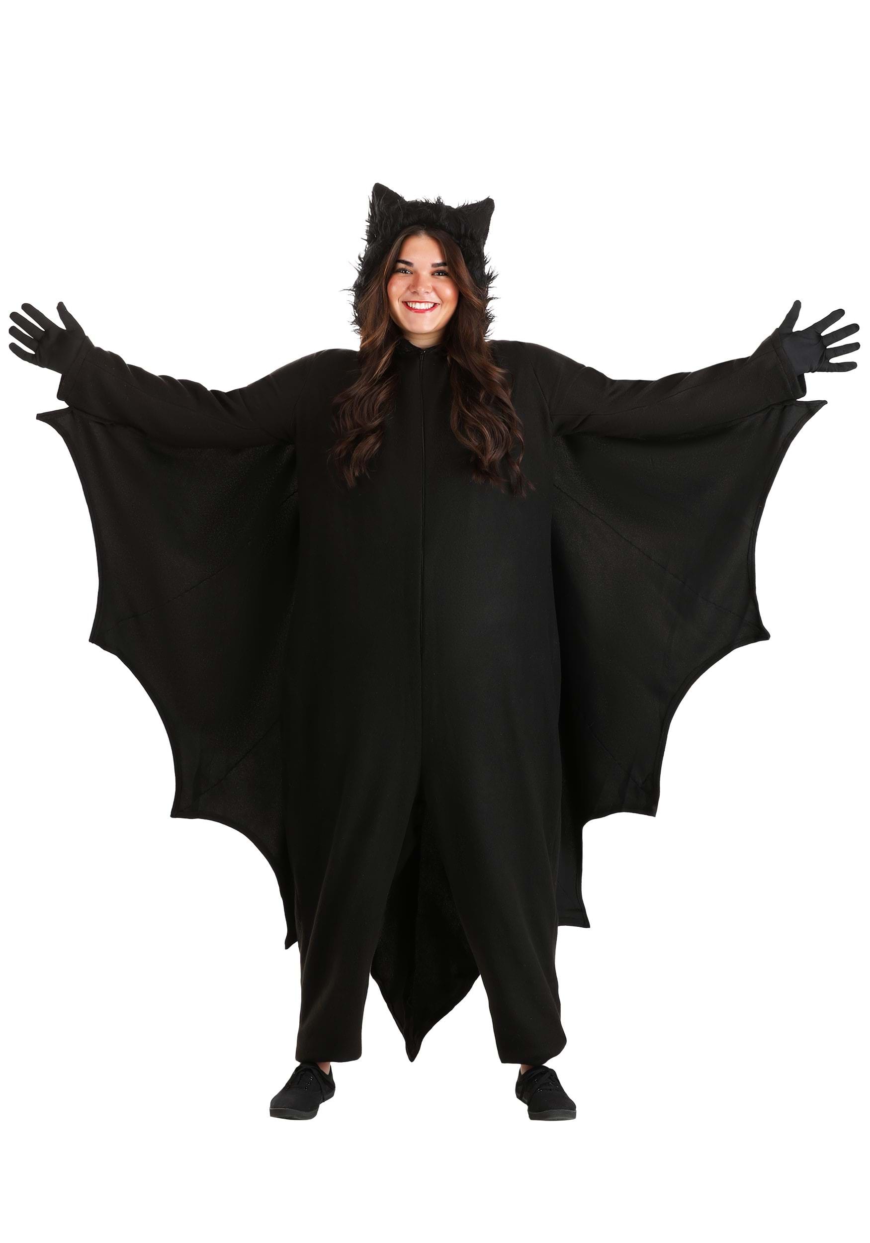 Image of Plus Size Fleece Bat Costume for Adults ID FUN6091PL-2X