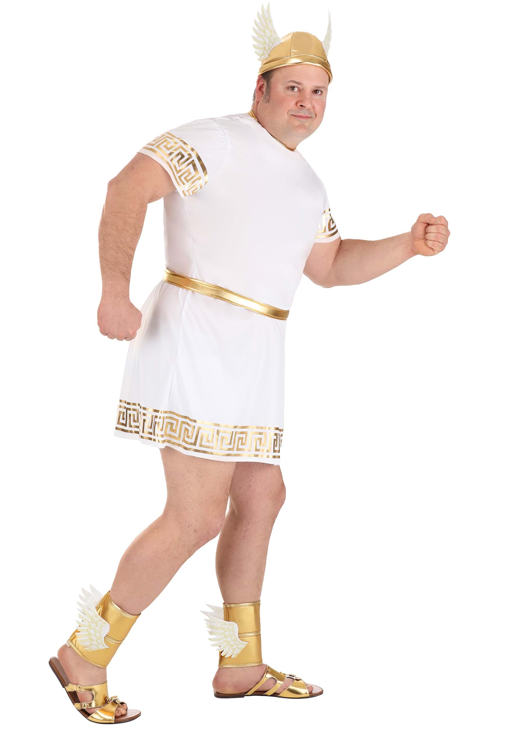 Image of Plus Size Hermes Men's Costume | Greek God Costumes ID FUN4808PL-3X