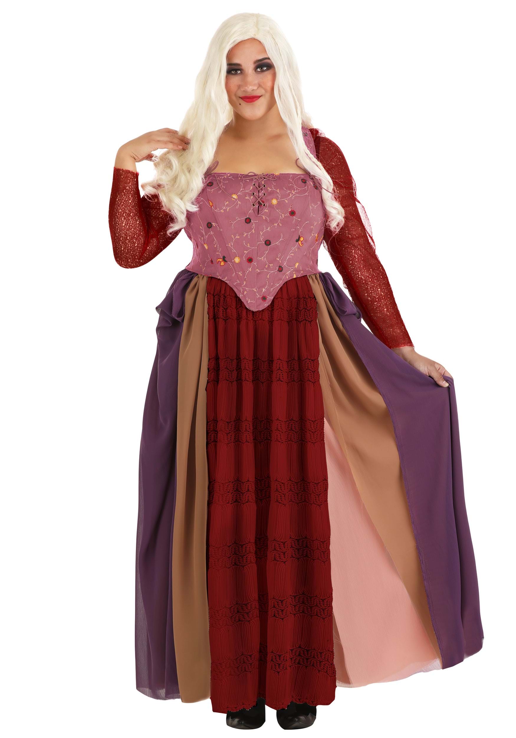 Image of Plus Size Hocus Pocus Sarah Sanderson Costume Dress for Women ID FUN1915PL-2X