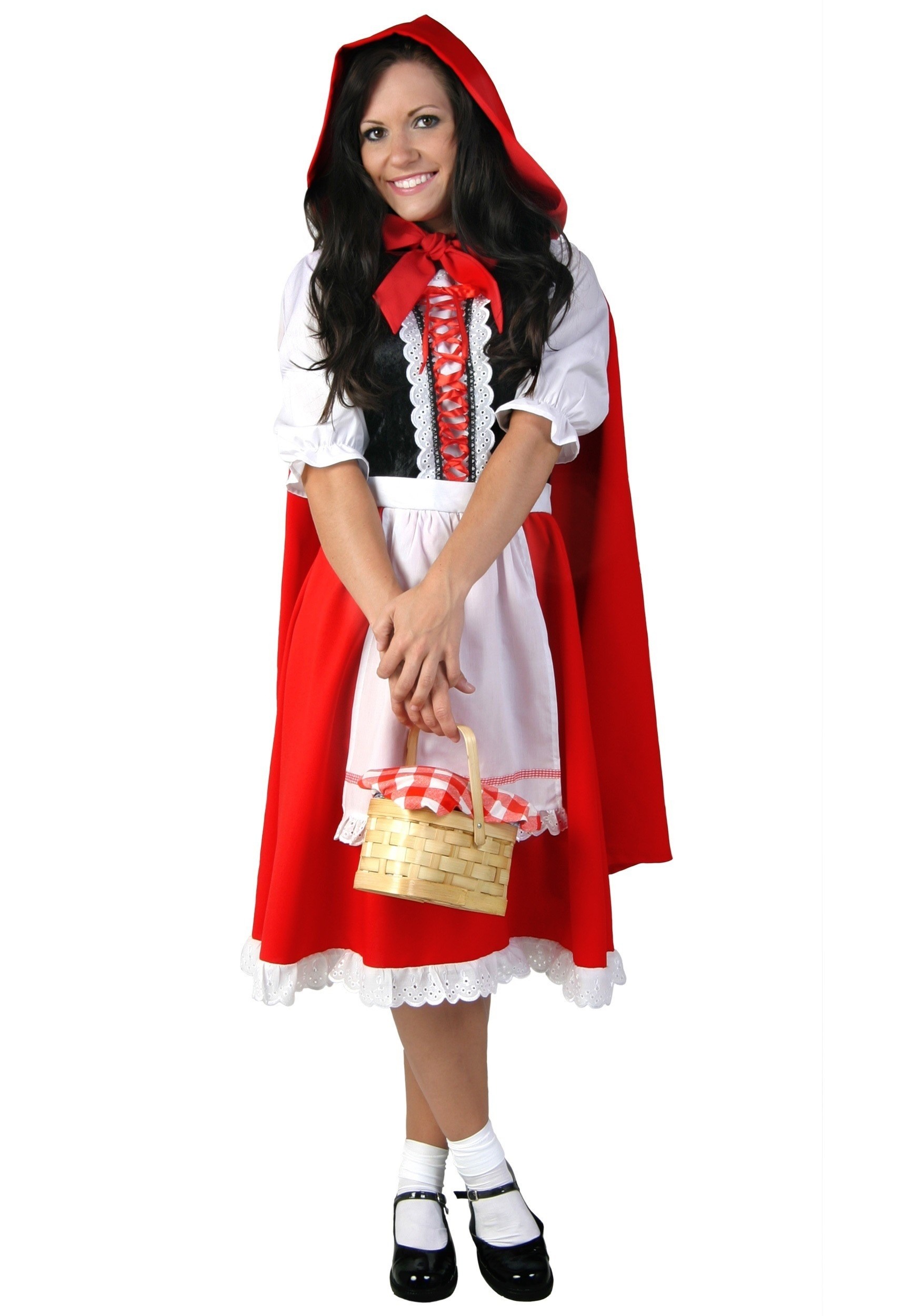 Image of Plus Size Little Red Riding Hood Costume Dress for Women ID FUN2065PL-1X