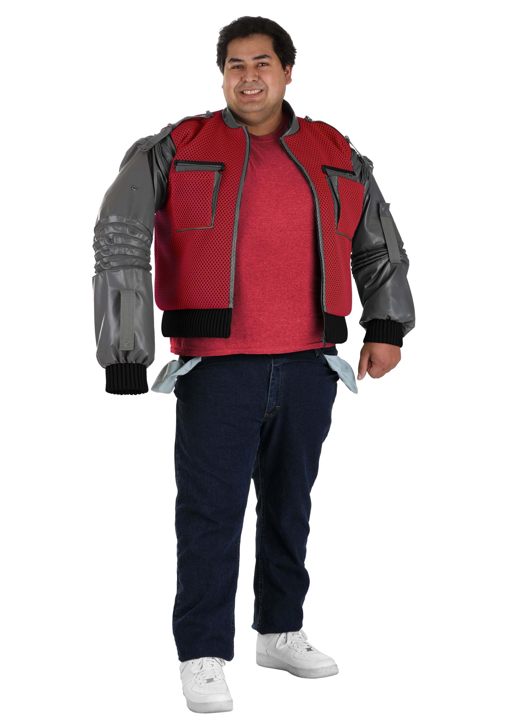Image of Plus Size Men's Authentic Marty McFly Jacket Costume from Back to the Future ID FUN6090PL-2X