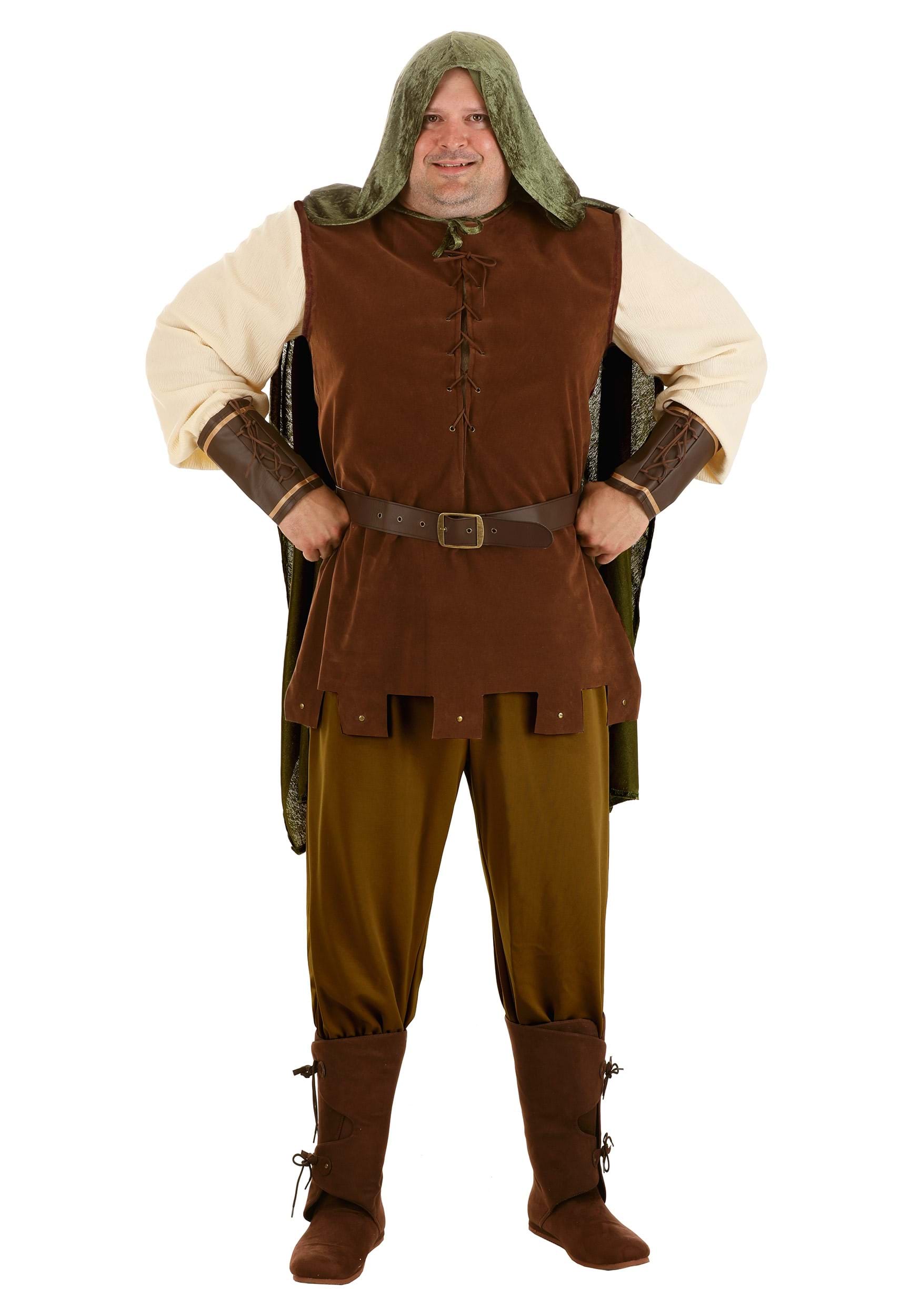 Image of Plus Size Men's Deluxe Robin Hood Costume ID FUN4744PL-2X