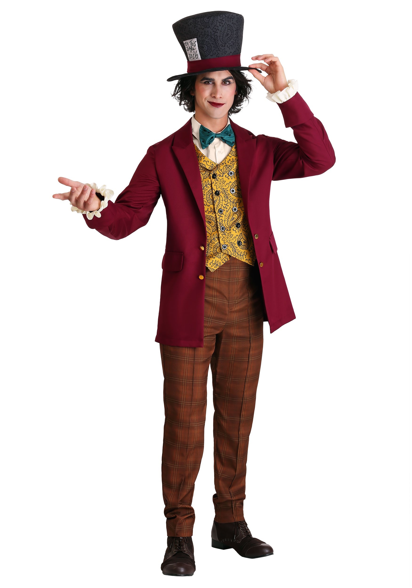 Image of Plus Size Men's Mad Hatter Costume | Plus Size Storybook Costumes ID FUN7167PL-3X