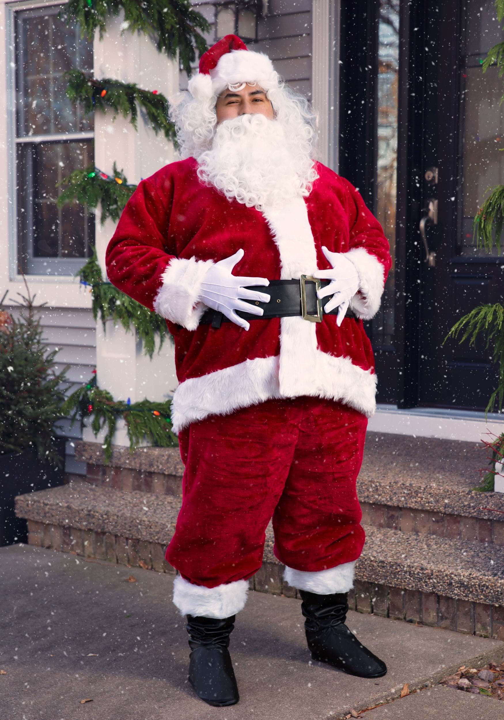 Image of Plus Size Men's Regal Santa Suit Costume | Plus Size Christmas Costumes ID RU23371-2X