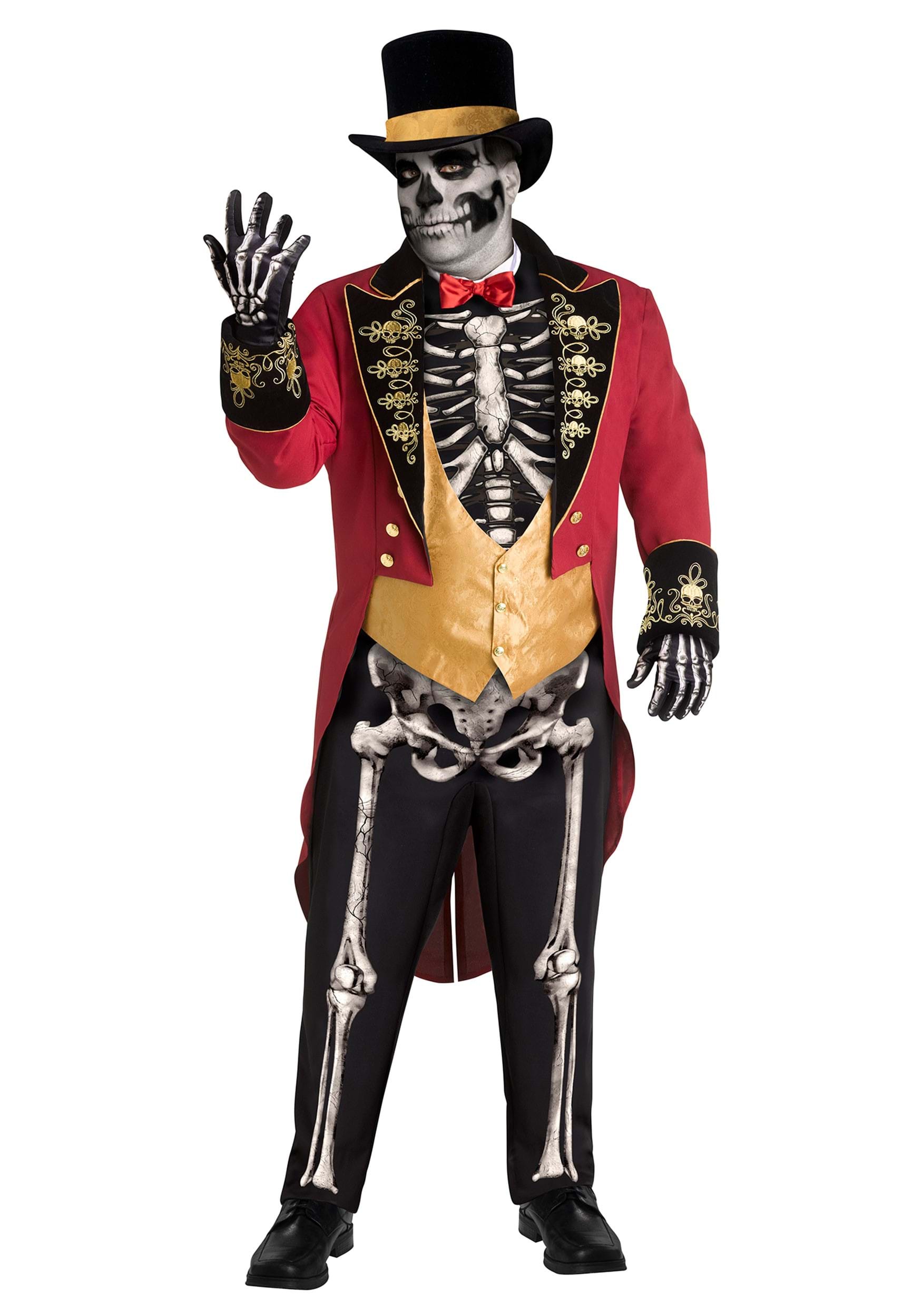 Image of Plus Size Men's Skeletal Ringmaster Costume ID INCP11462XL-2X