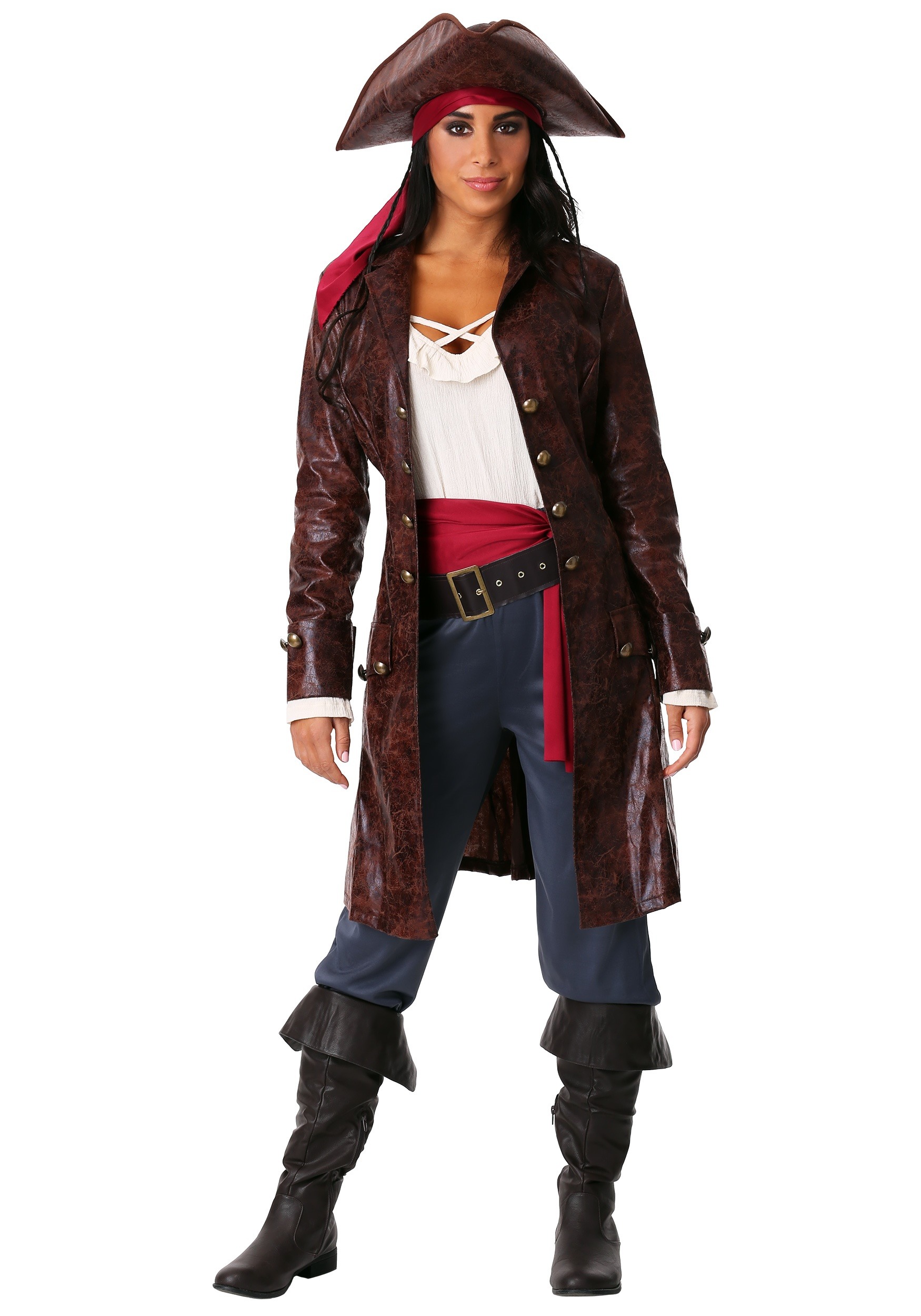 Image of Plus Size Pretty Pirate Captain Costume for Women ID FUN0391PL-1X