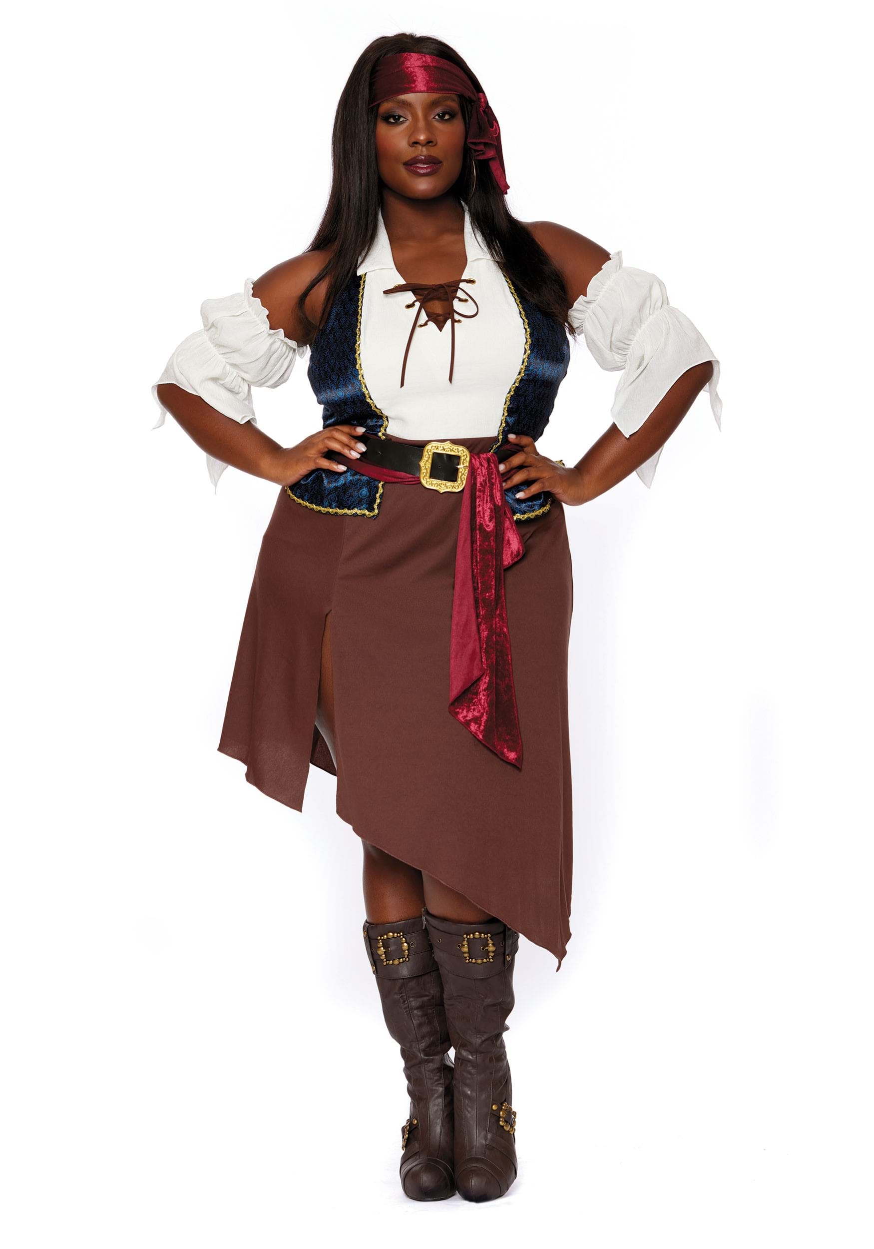 Image of Plus Size Rogue Pirate Wench Women's Costume ID DR12853X-1X