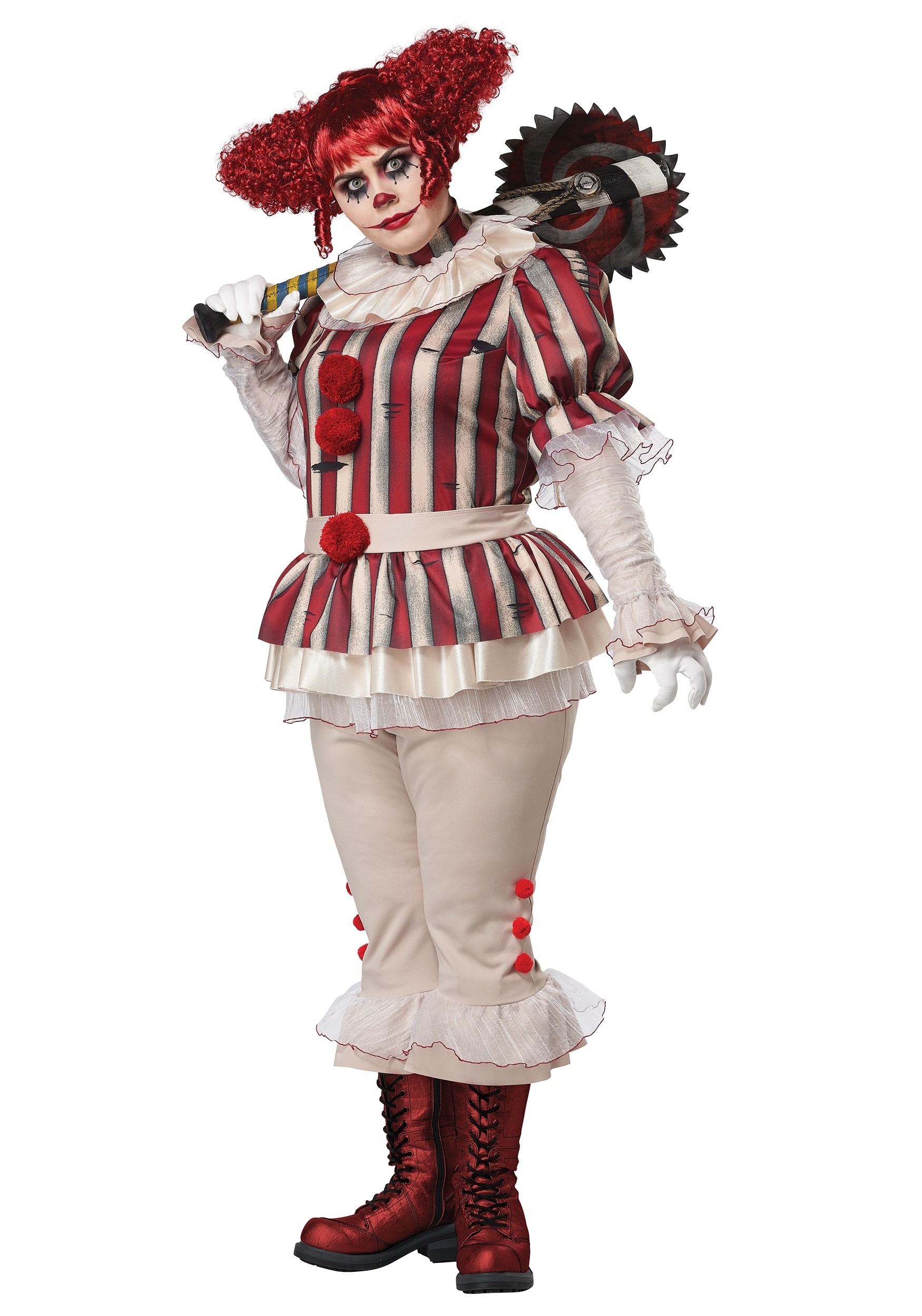 Image of Plus Size Sadistic Women's Clown Costume ID CA8020131PL-1X