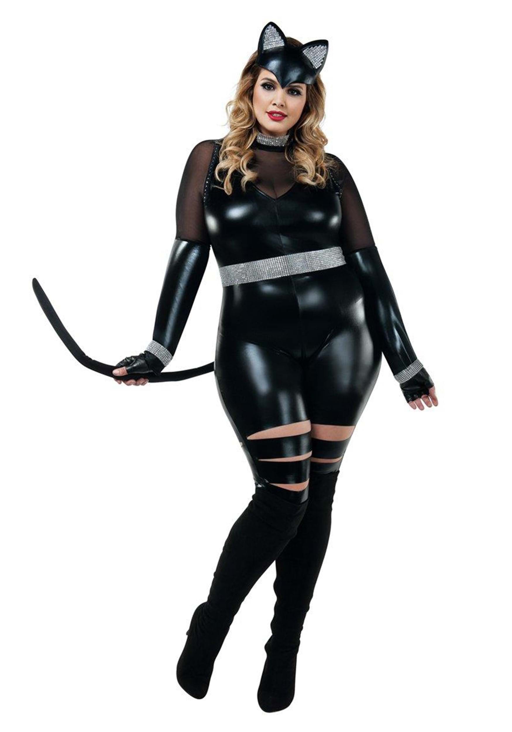 Image of Plus Size Sexy Women's Cat Burglar Costume | Sexy Halloween Costumes ID SLS8025X-2X