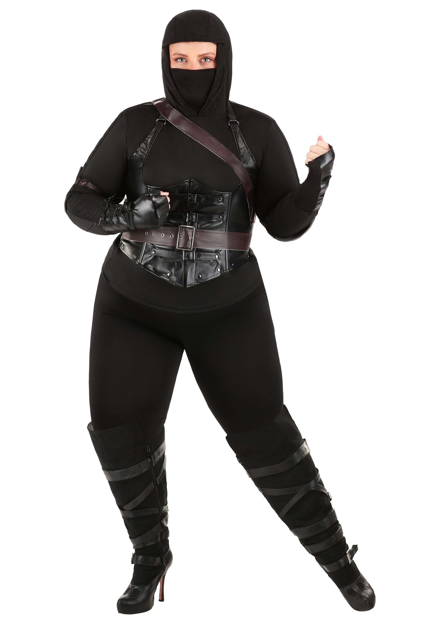 Image of Plus Size Shadow Ninja Assassin Costume | Ninja Costumes ID FUN6102PL-1X