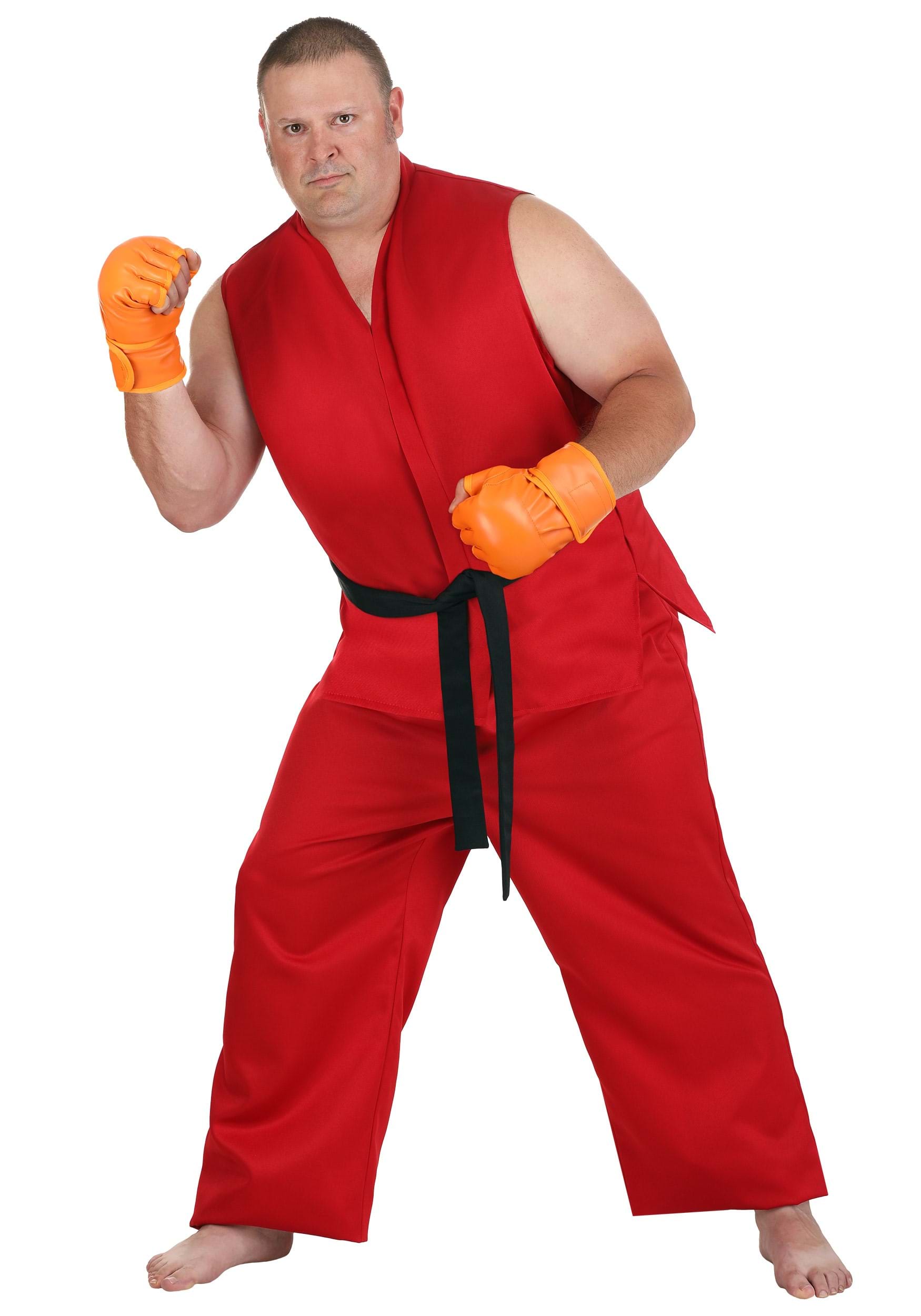 Image of Plus Size Street Fighter Ken Costume for Men ID FUN3549PL-2X