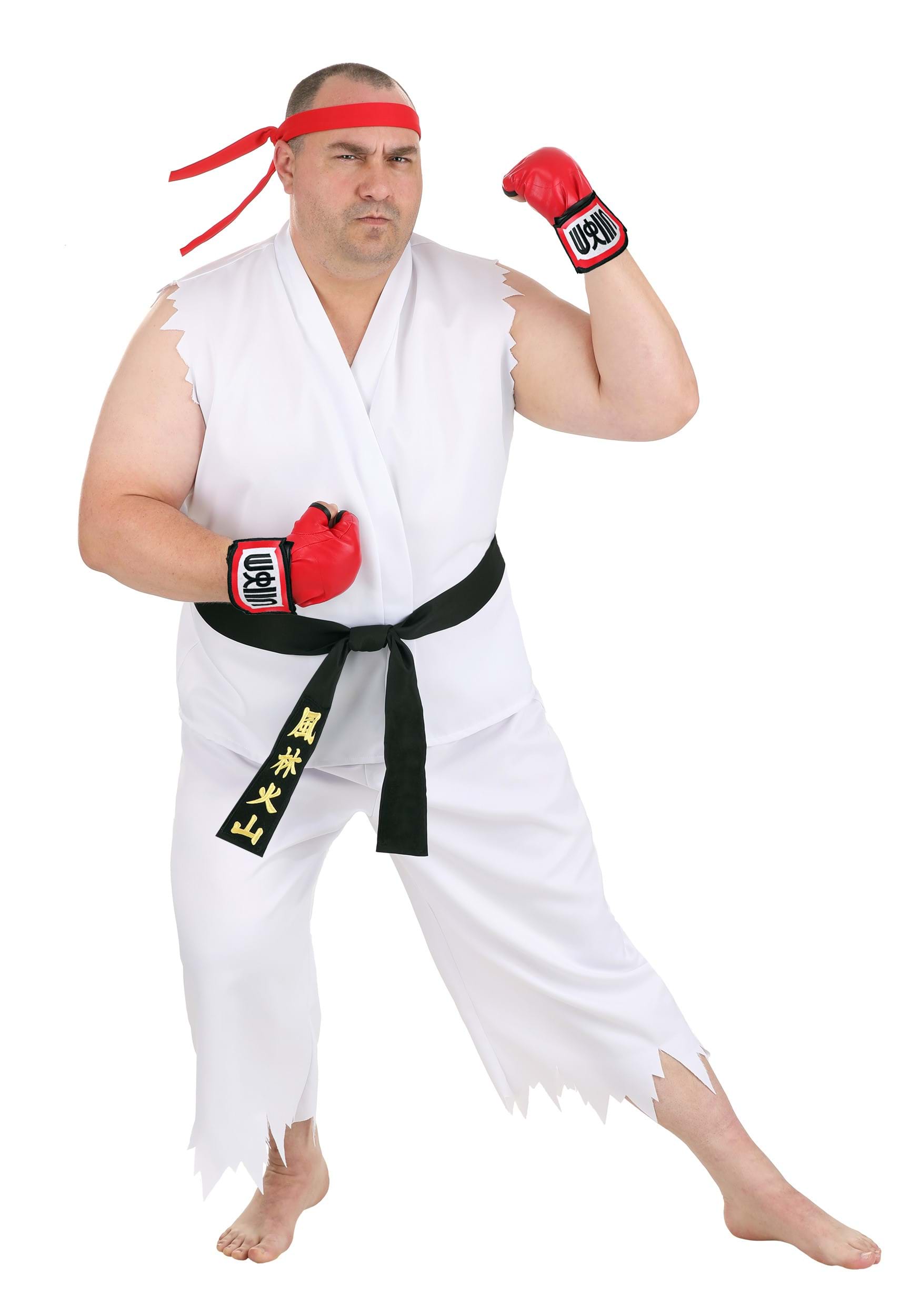Image of Plus Size Street Fighter Ryu Costume for Men ID FUN2707PL-2X