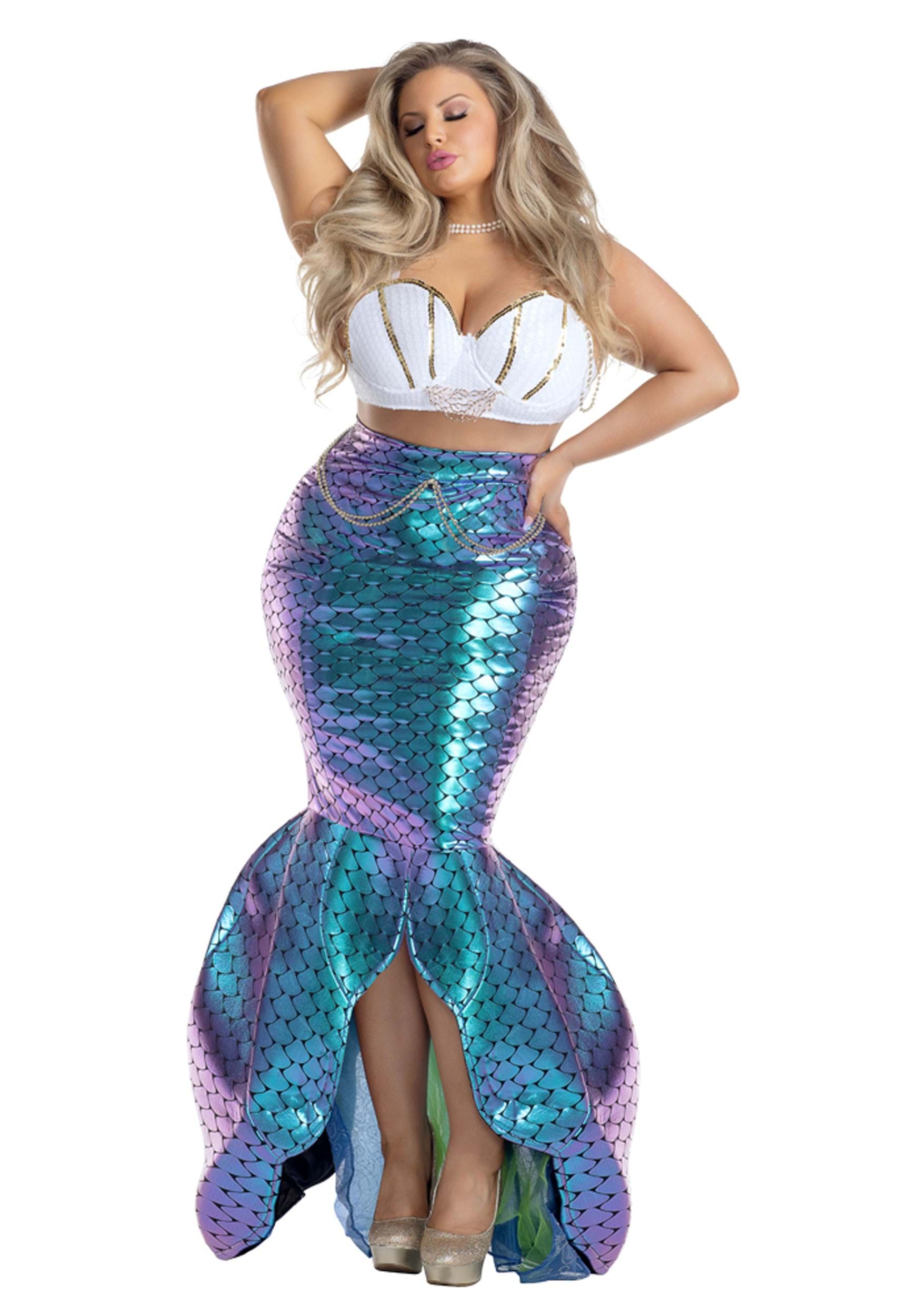 Image of Plus Size Under the Sea Mermaid Women's Costume ID PK845XL-1X
