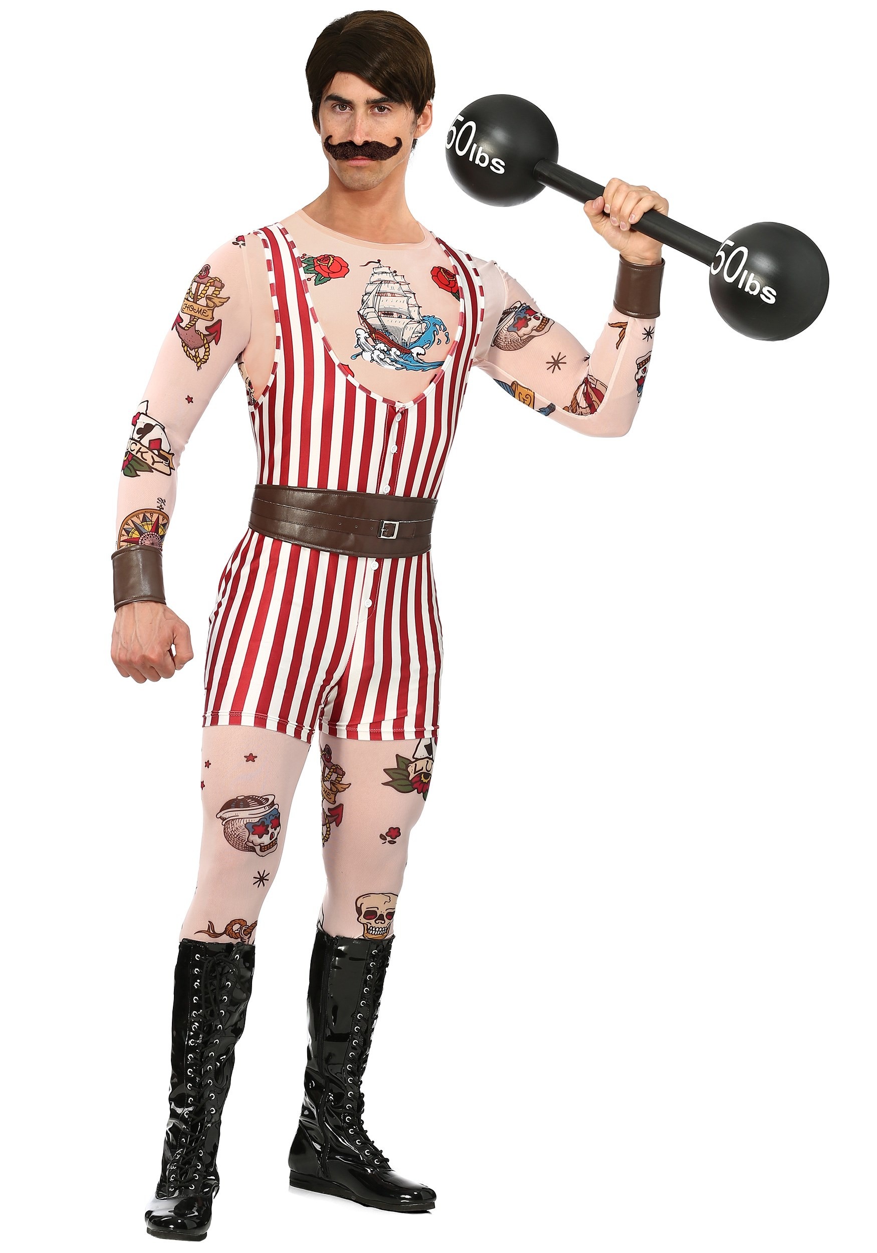 Image of Plus Size Vintage Strongman Men's Costume ID FUN6317PL-3X