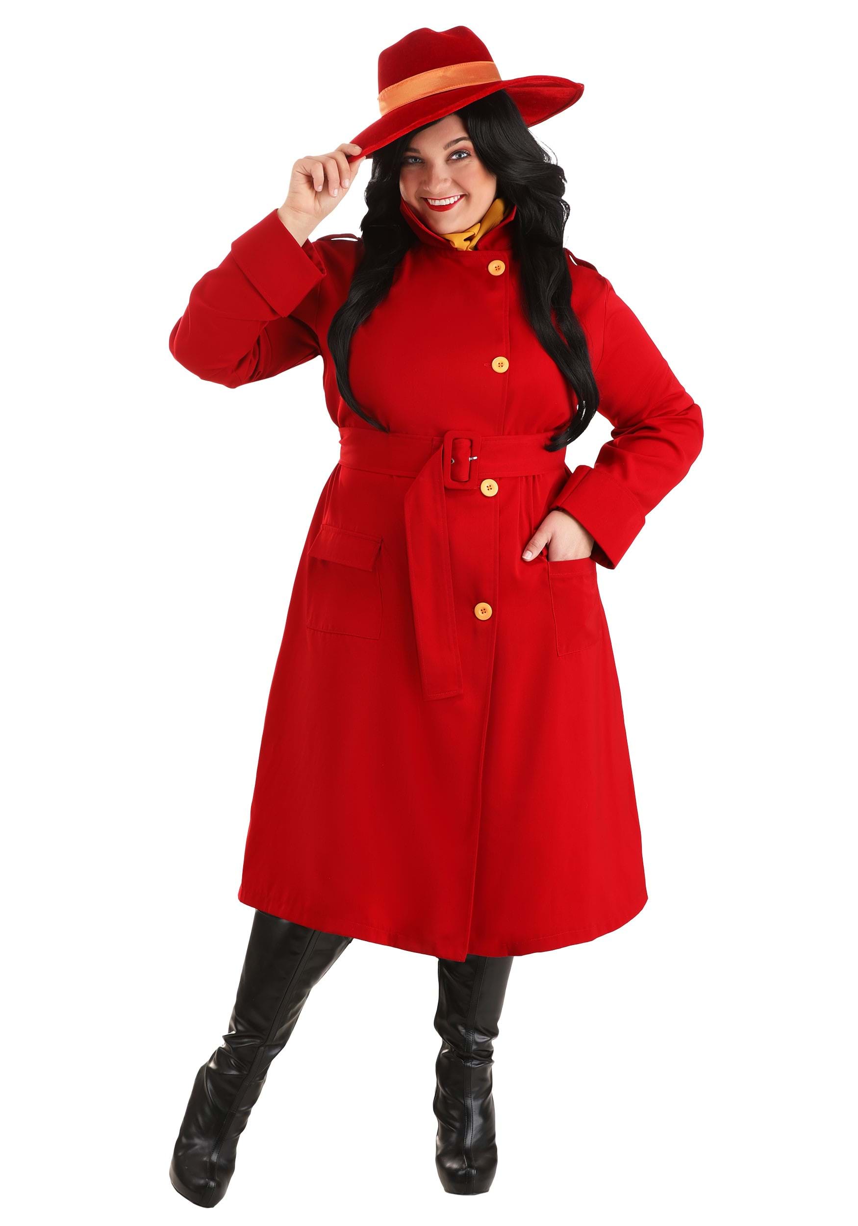 Image of Plus Size Women's Authentic Carmen Sandiego Costume ID FUN2469PL-4X