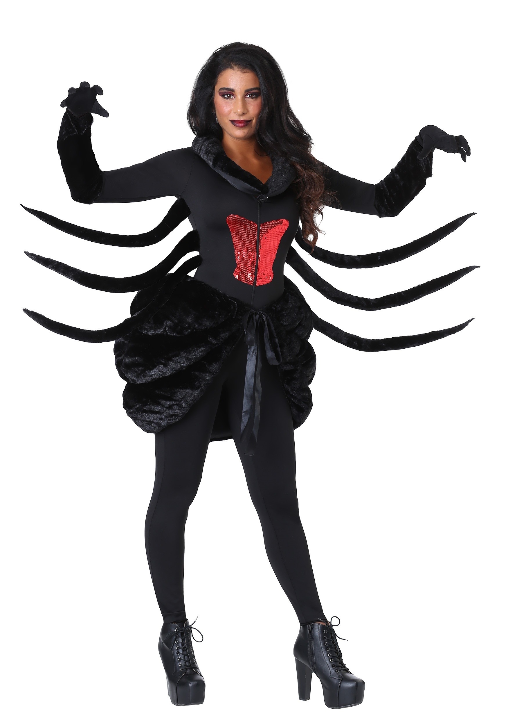 Image of Plus Size Women's Black Widow Costume ID FUN2619PL-1X