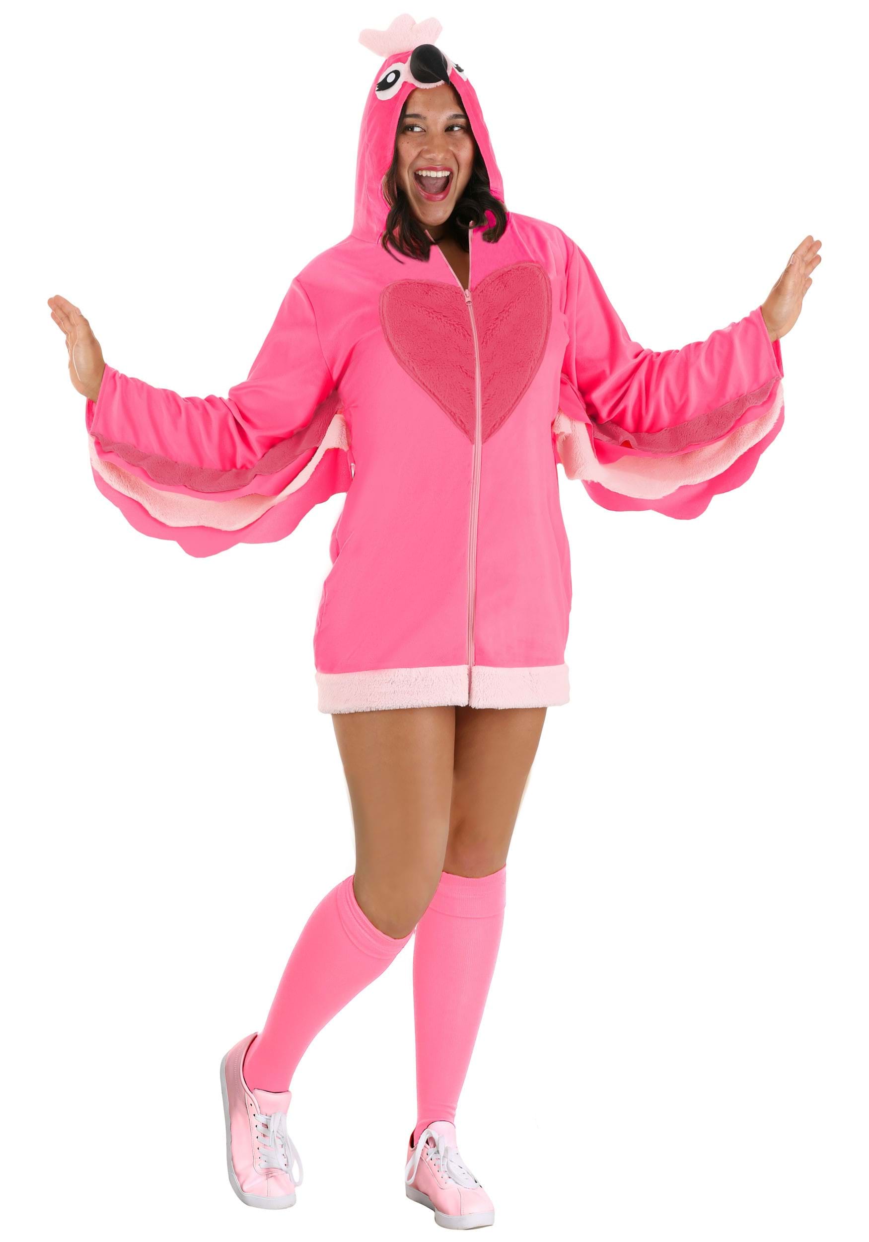 Image of Plus Size Women's Fancy Flamingo Costume Dress ID FUN4644PL-3X