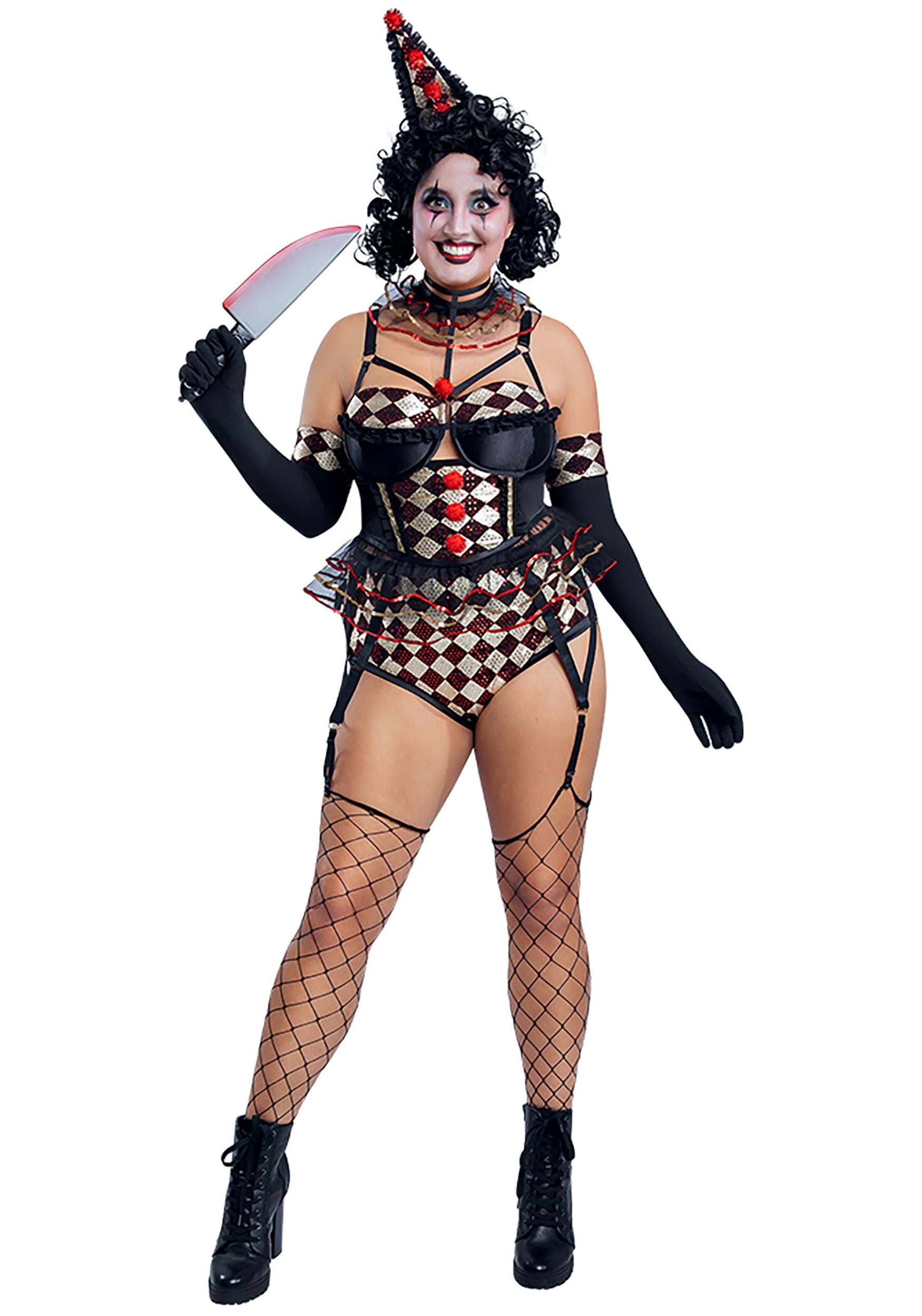 Image of Plus Size Women's Killer Clown Costume ID SLS2208X-5X