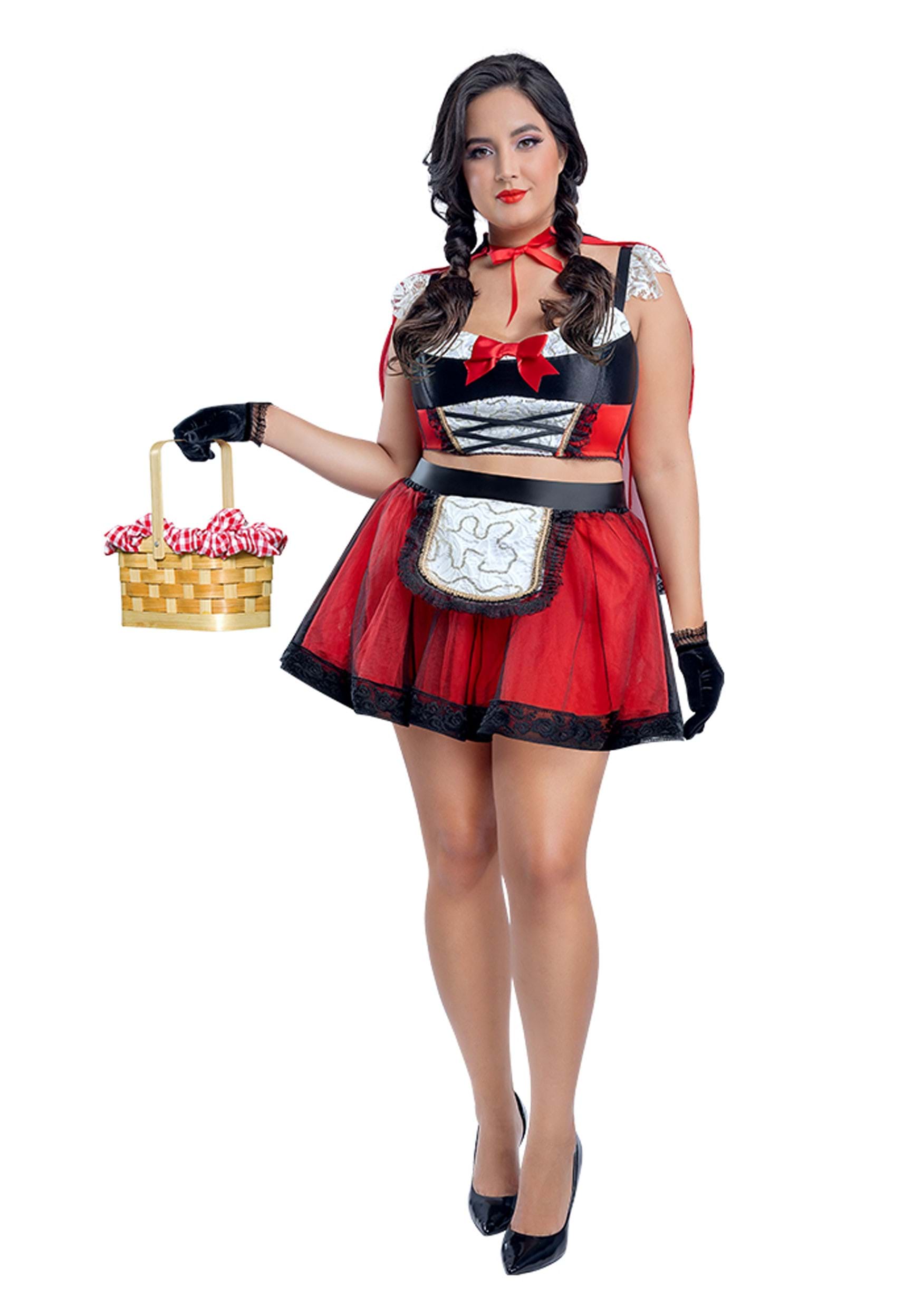 Image of Plus Size Women's Little Red Costume | Plus Size Costumes ID SLS2232X-1X