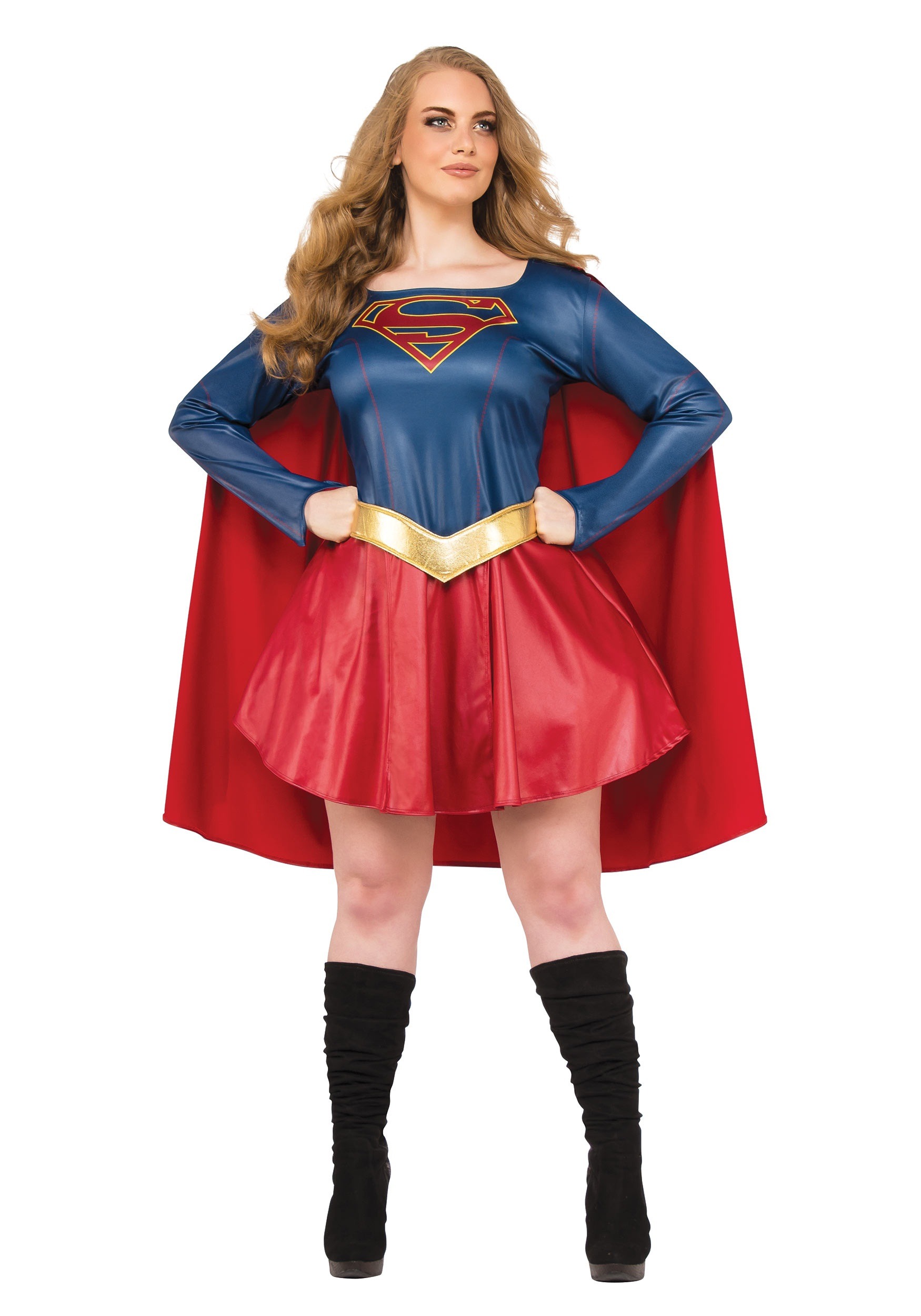 Image of Plus Size Women's Supergirl TV Costume | Superhero Costumes ID RU820239-PL