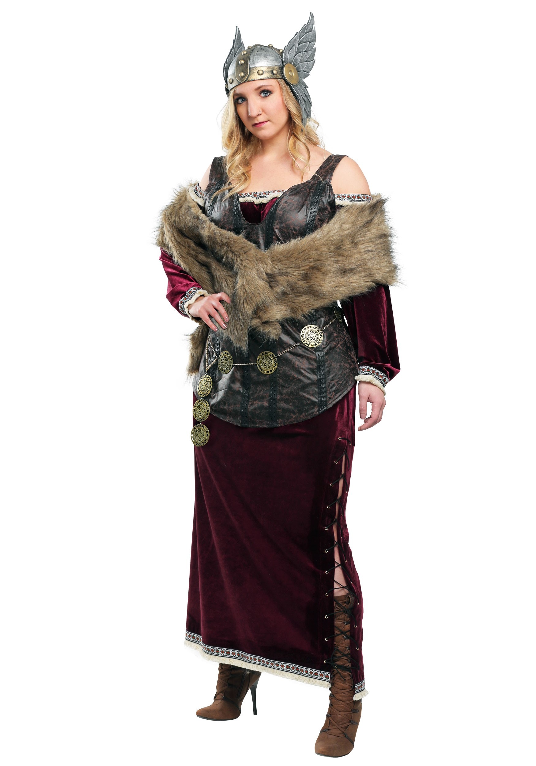 Image of Plus Size Women's Viking Goddess Costume ID FUN0252PL-1X