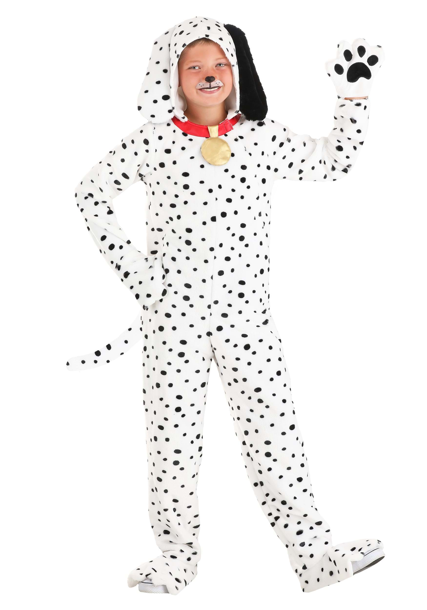 Image of Plush Dalmatian Puppy Kid's Jumpsuit ID FUN3101CH-XS